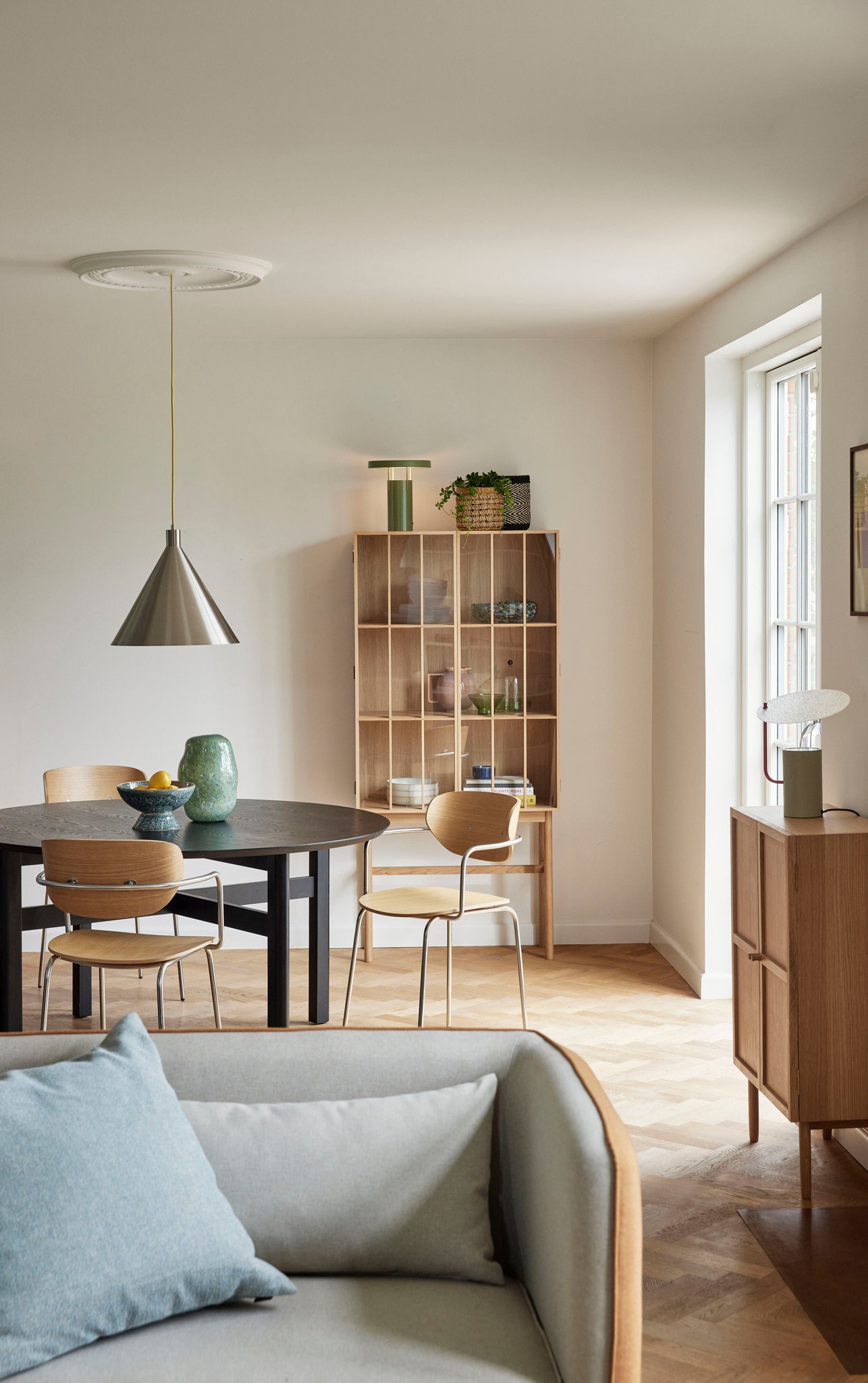 Table à manger Fjord ronde, grande, noire