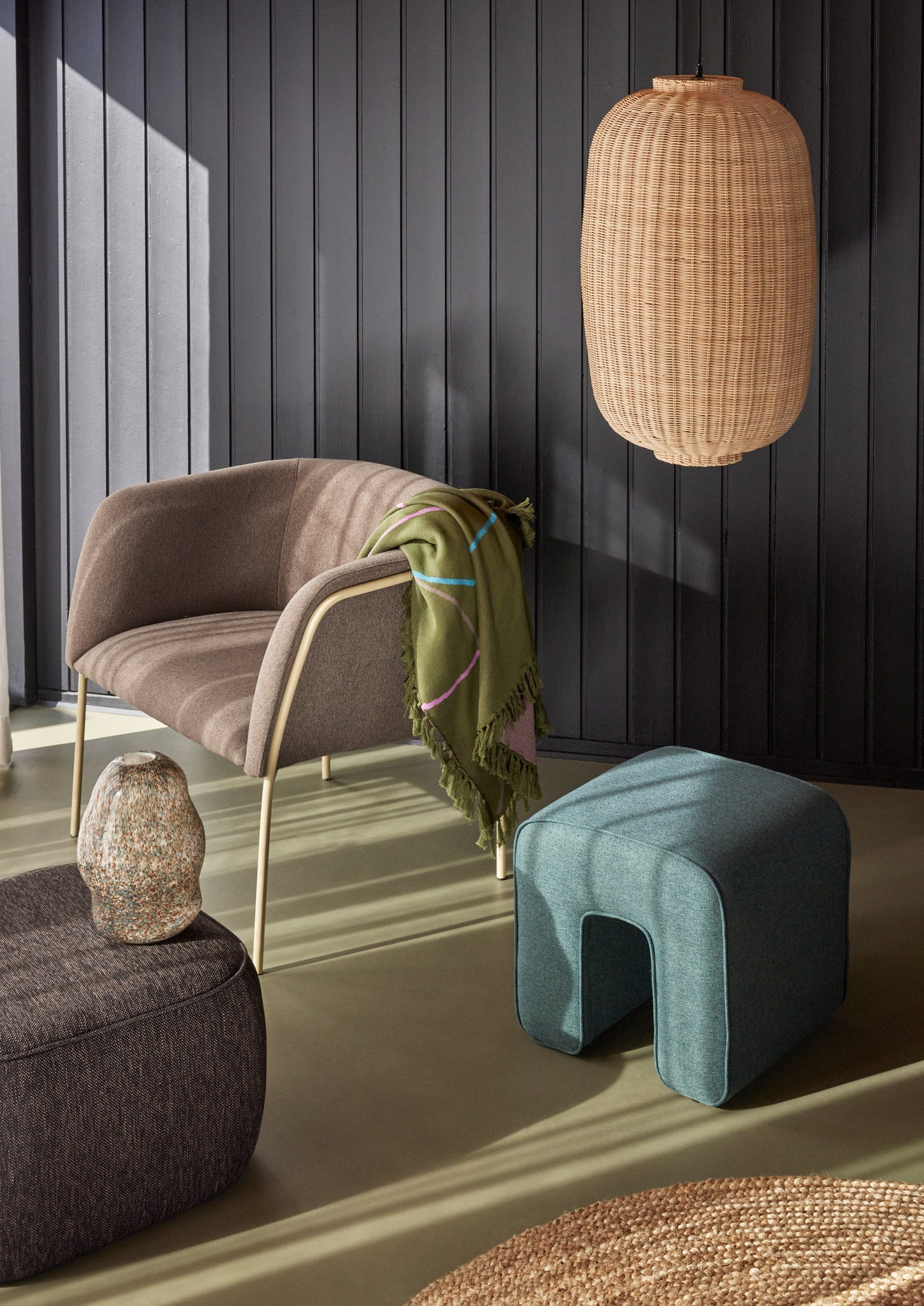 Fauteuil lounge Eyrie marron