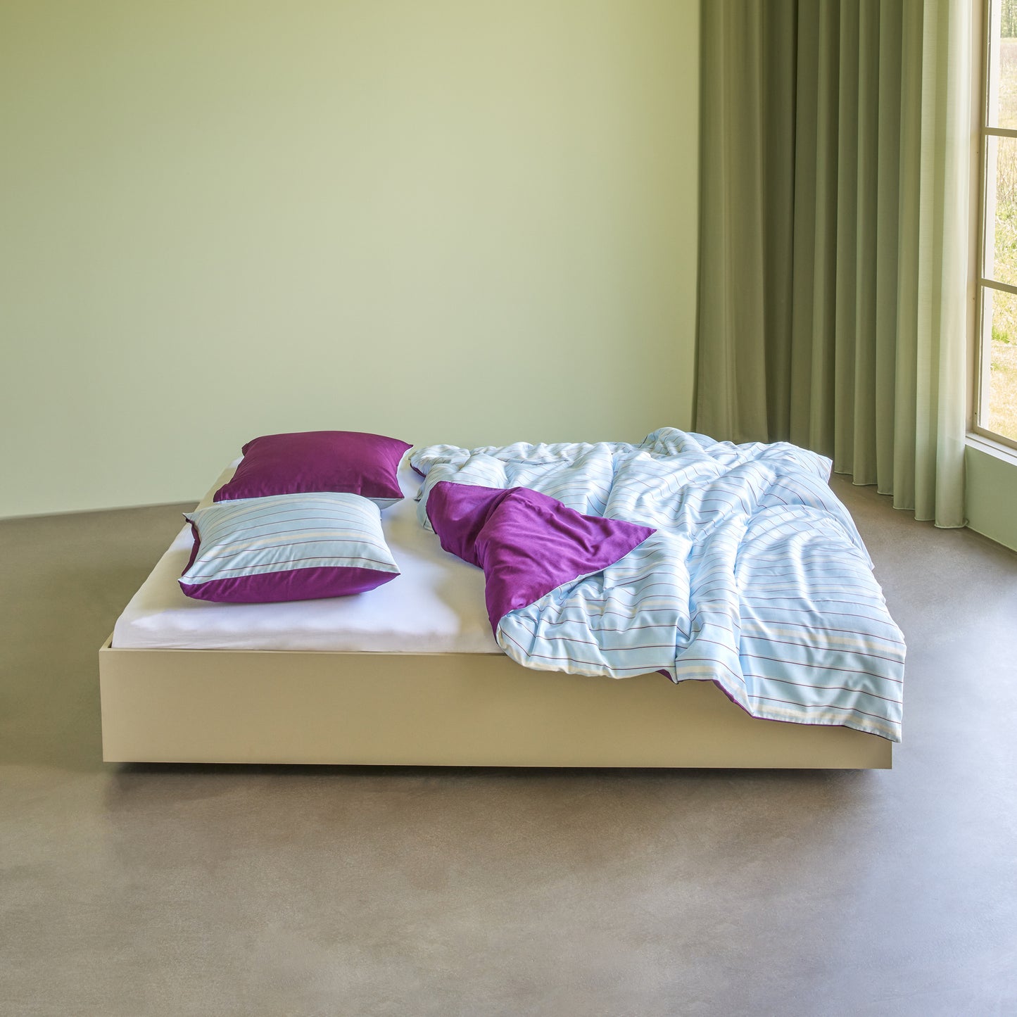 Solace linge de lit 60 x 63 140 x 200 bleu clair