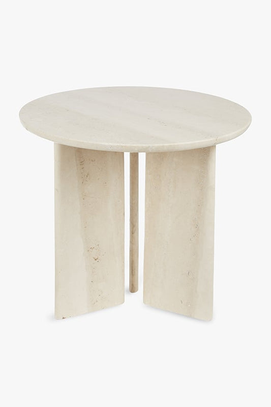 Table d'appoint en marbre de travertin Jade