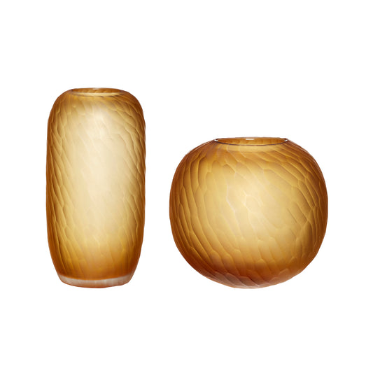 Vases Molécule Ambre (lot de 2)