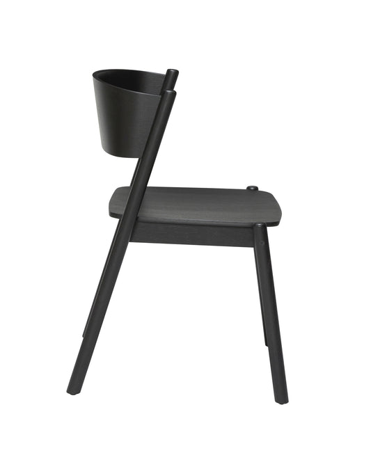 Chaise de salle à manger Oblique noire