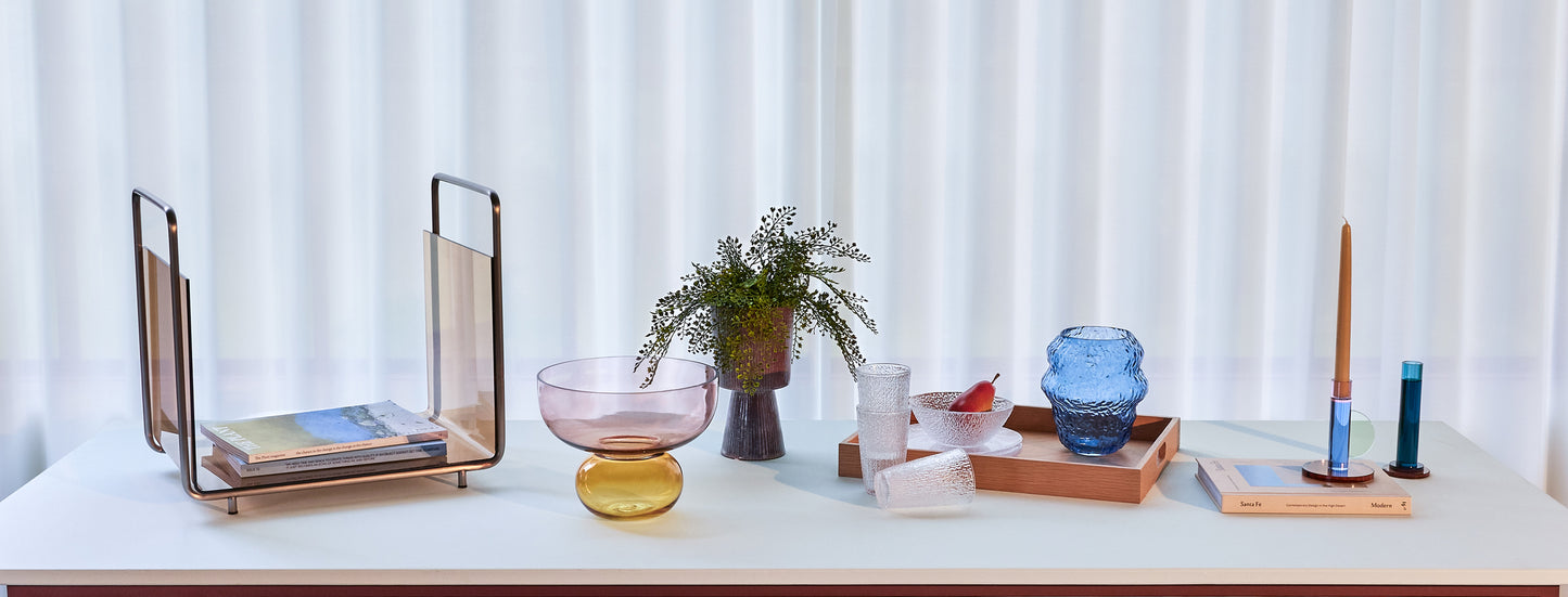 Vase rose/ambre