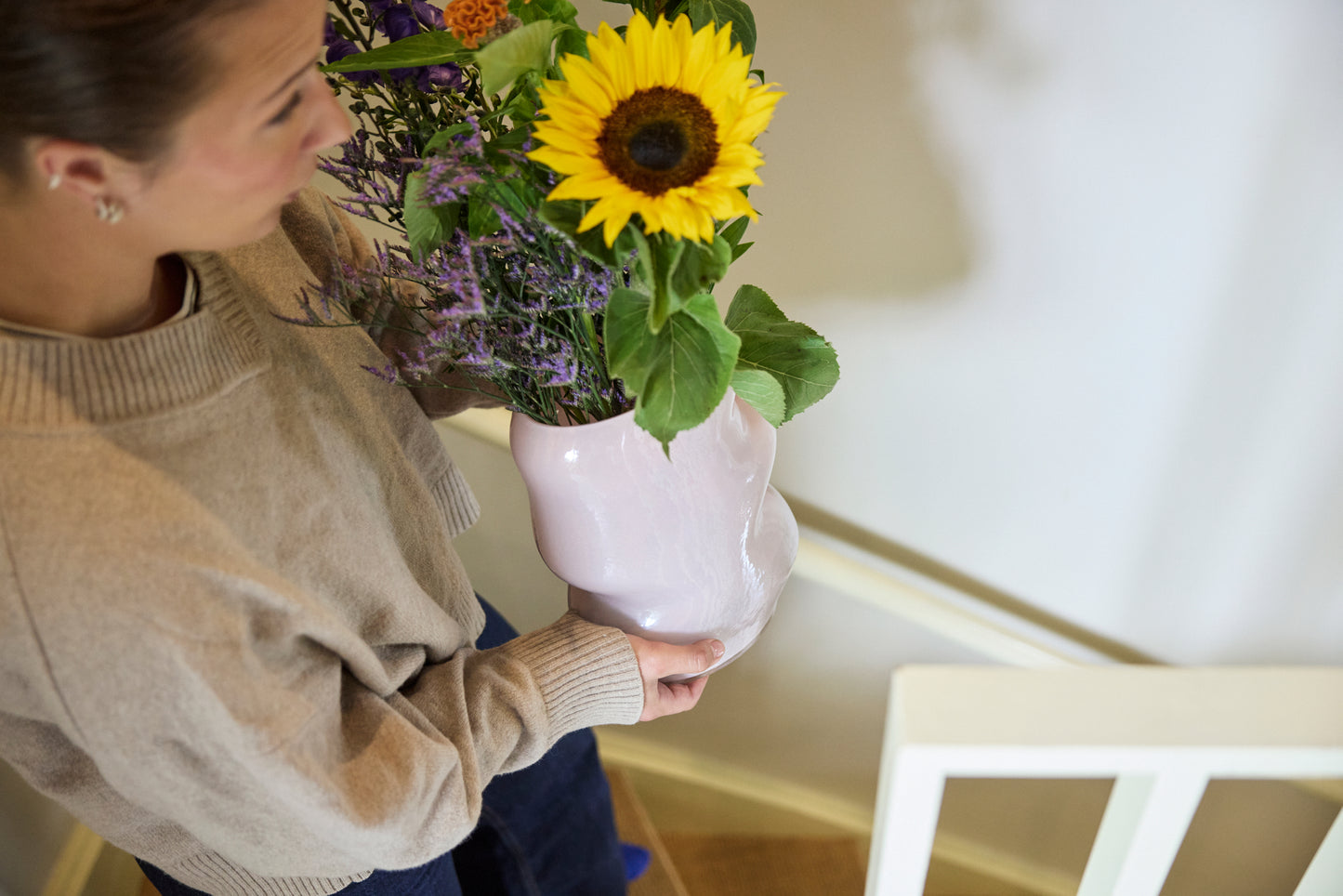 Lot de vases roses