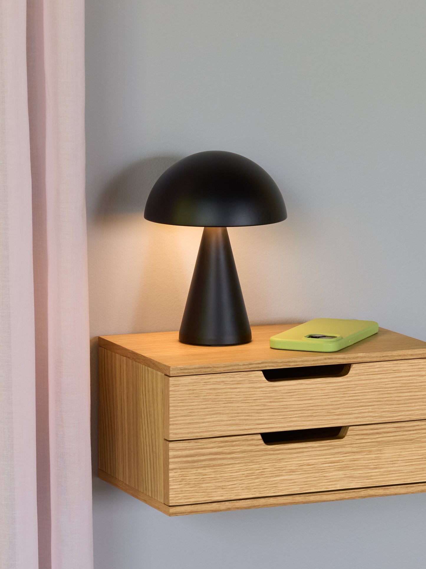 Lampe portable Mush noir mat