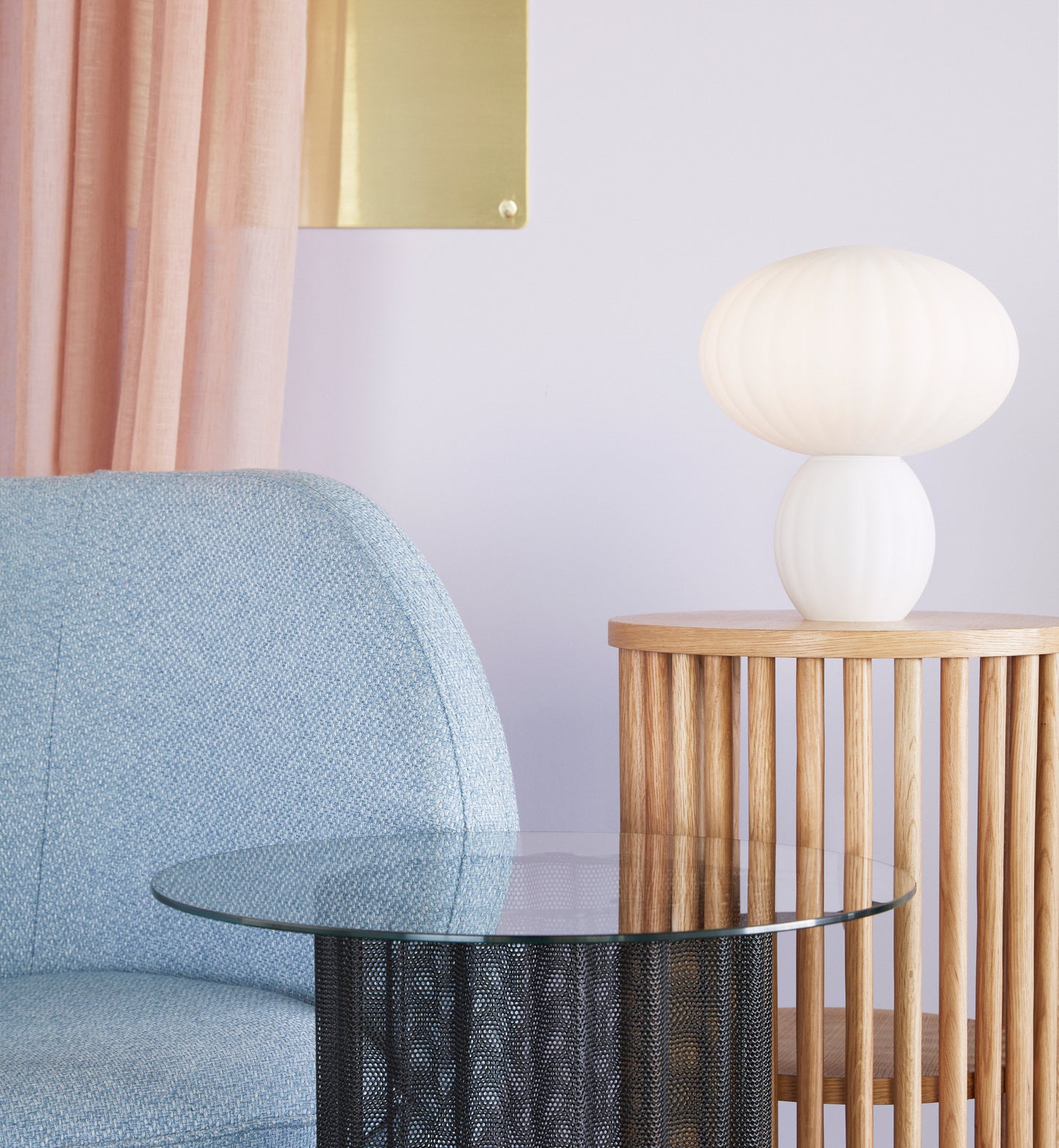 Lampe de table Kumu blanche