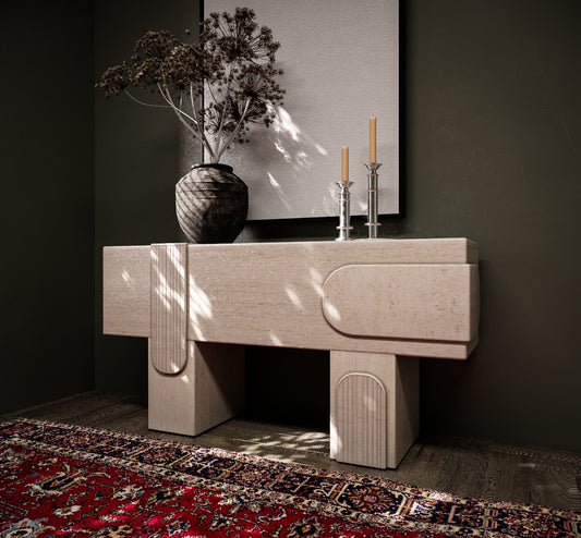 Console en marbre travertin Marbella