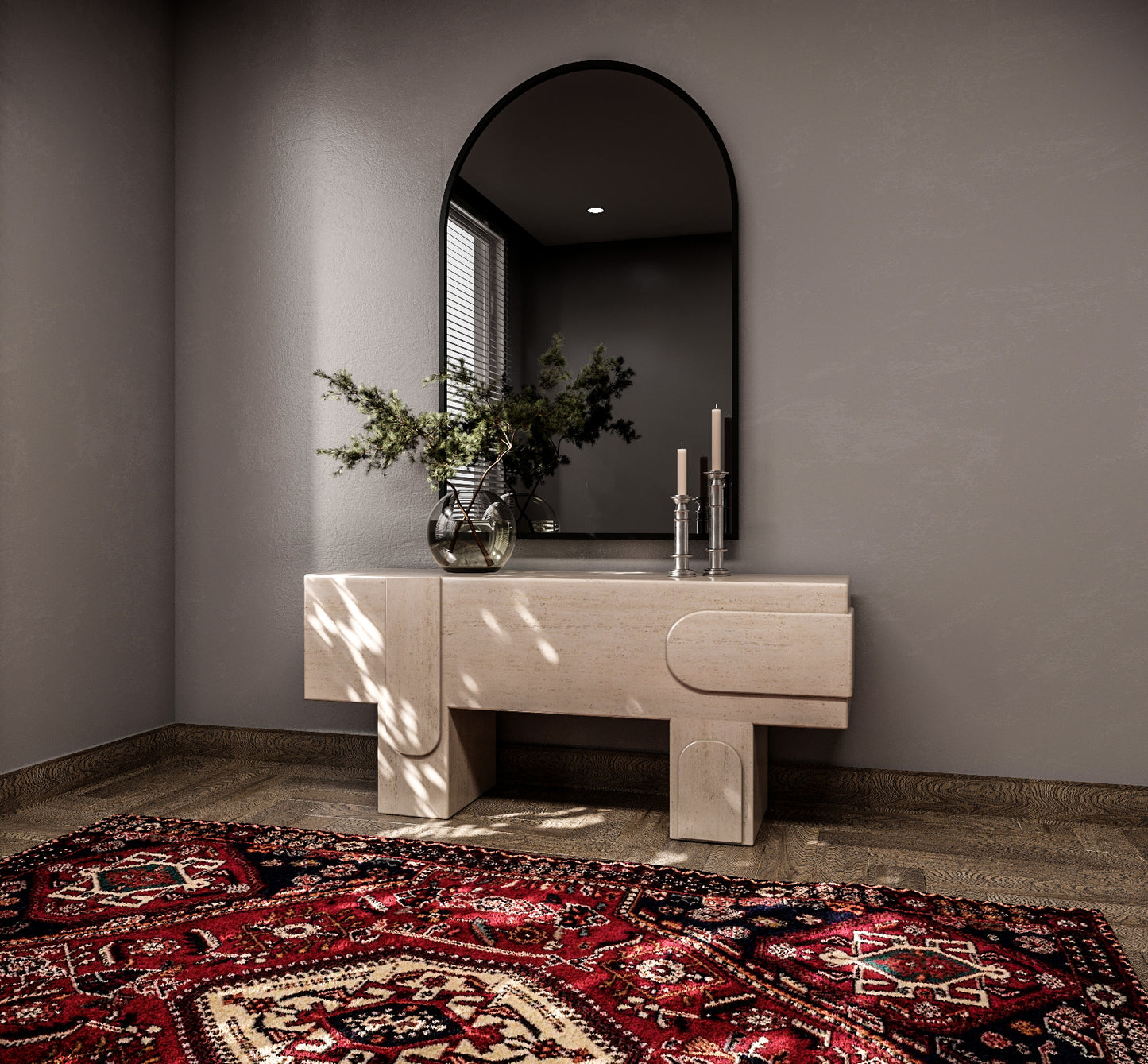 Console en marbre travertin Marbella
