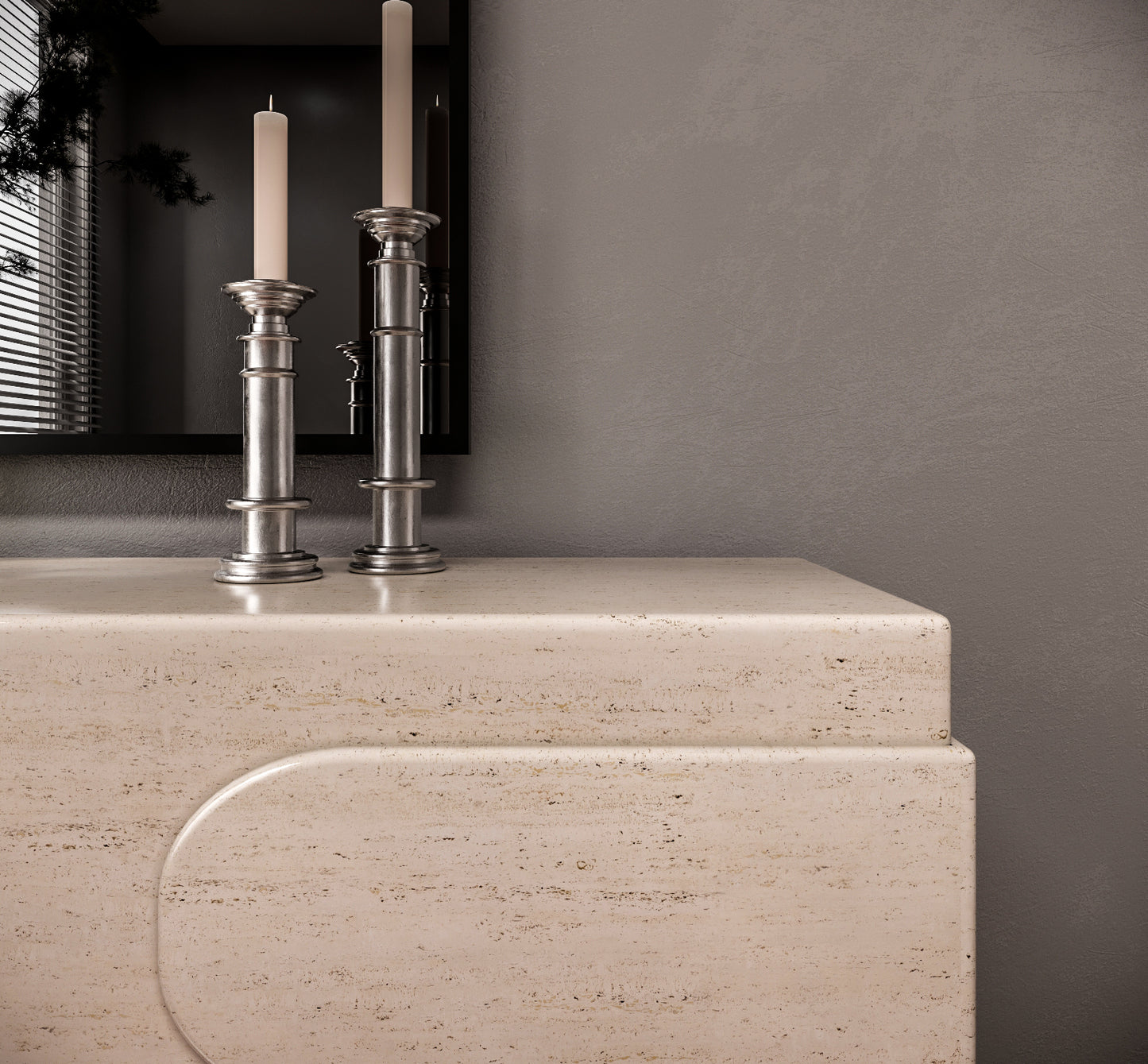 Console en marbre travertin Marbella