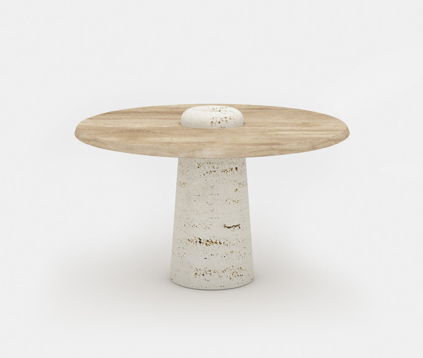 Table Bois et Travertin Eclipse