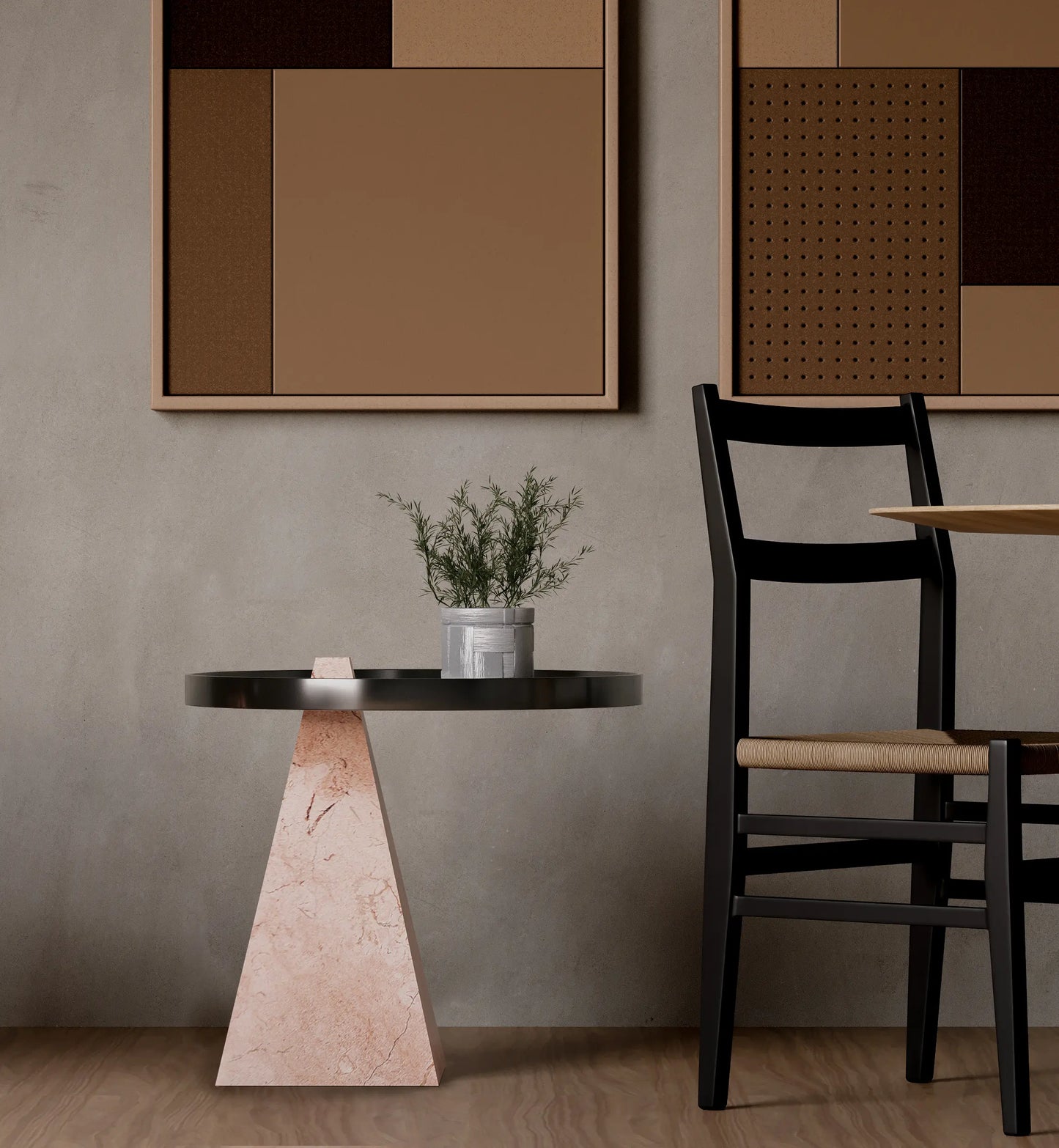 Table Basse marbre "Contrario" Triangle