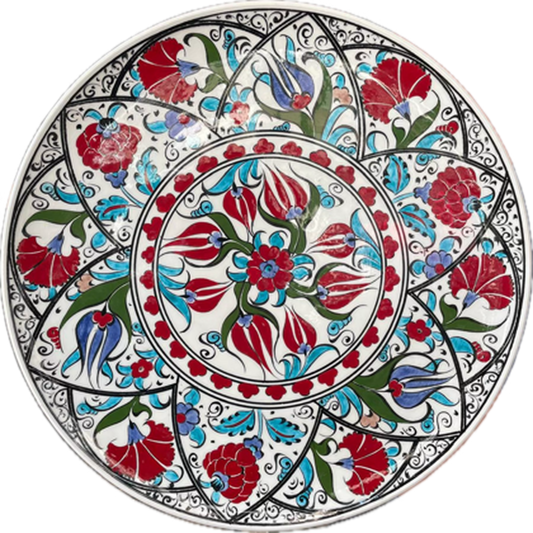 Assiette Céramique Fleurs d'IZNIK