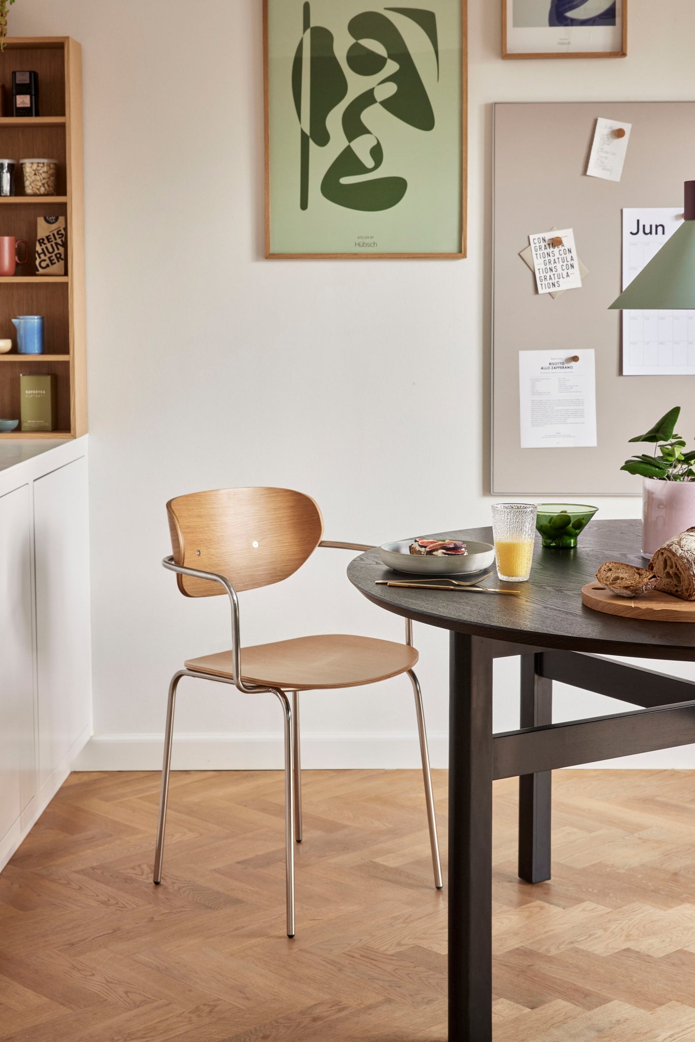 Table à manger Fjord ronde, grande, noire