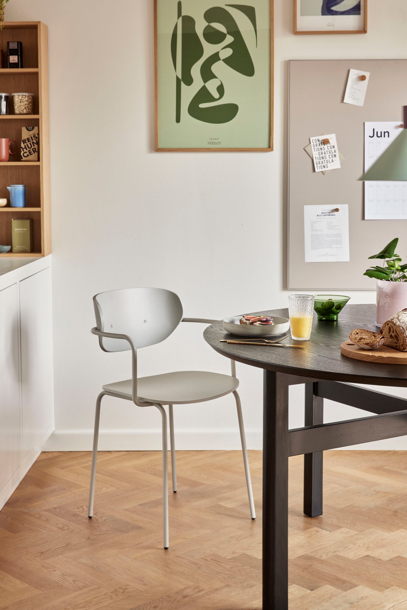 Table à manger Fjord ronde, grande, noire