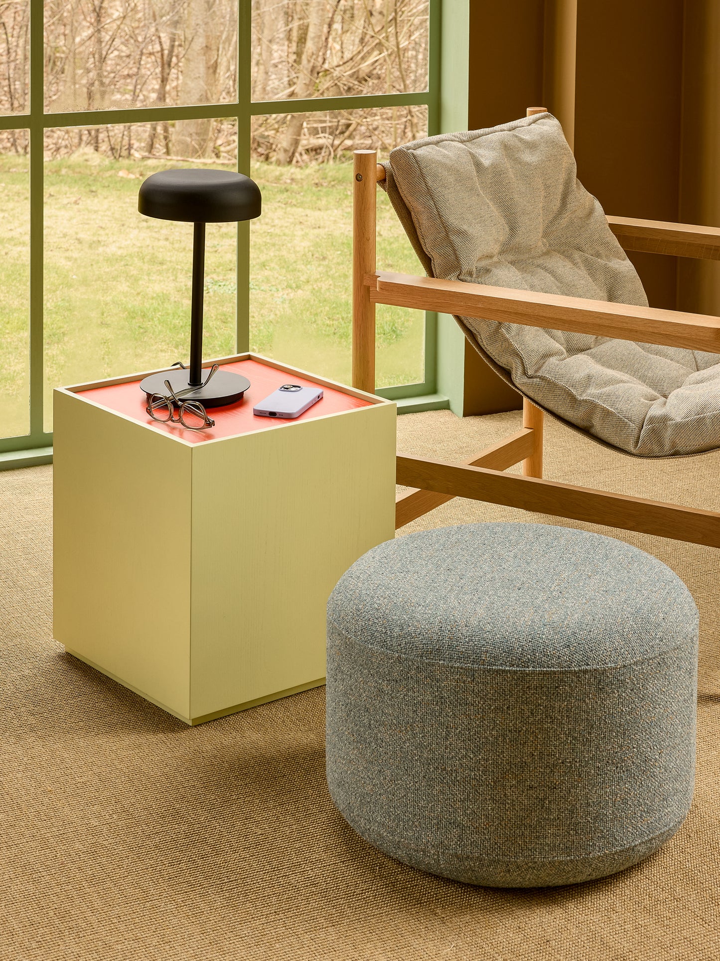 Petit pouf Marshmellow gris foncé