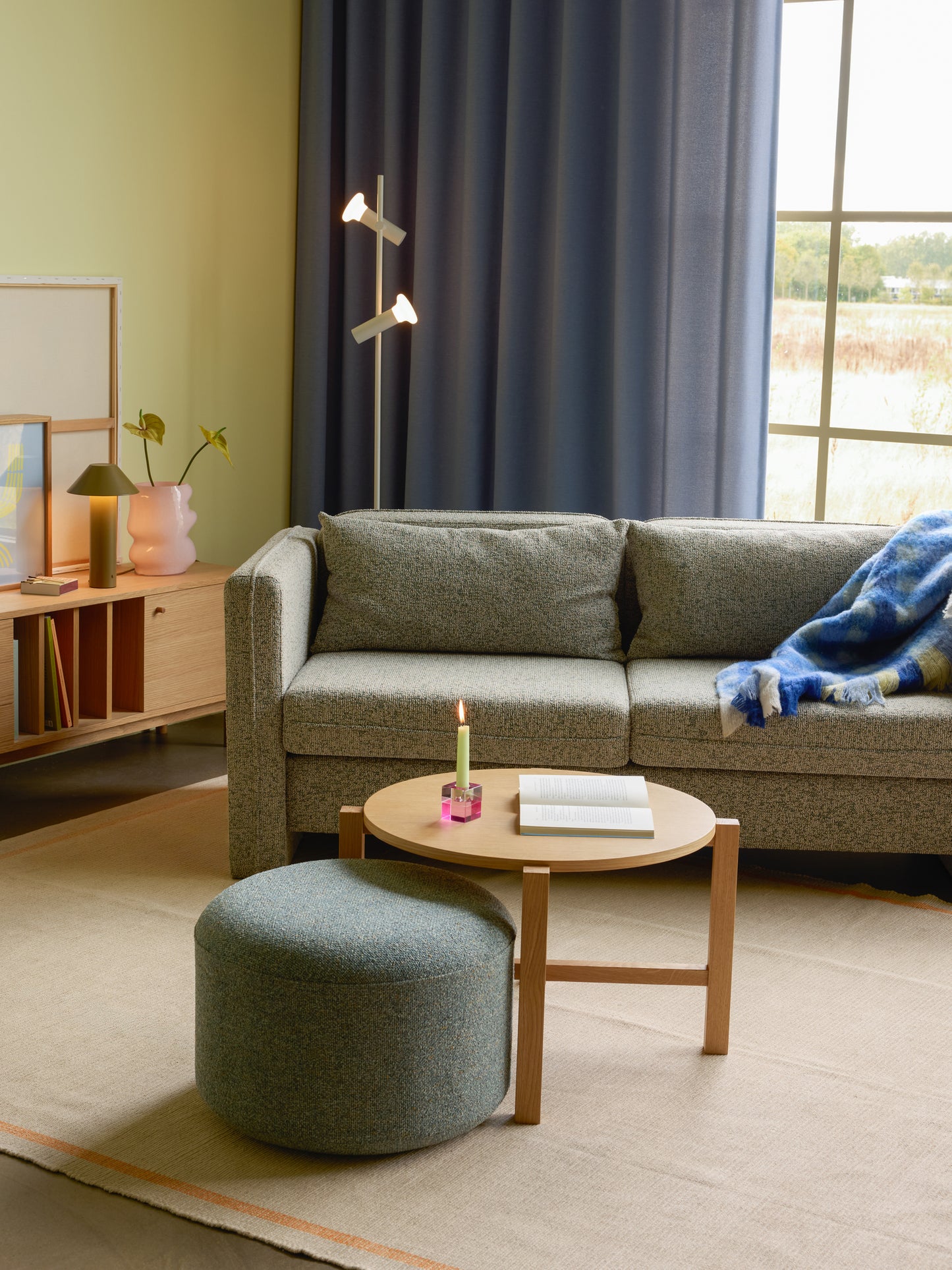 Petit pouf Marshmellow gris foncé