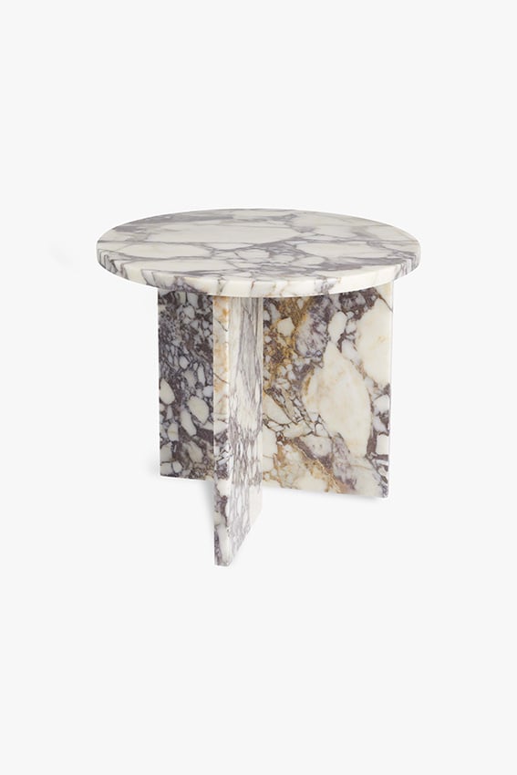 Table d'appoint en marbre Calacatta Viola June