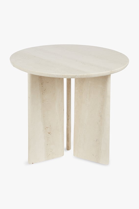 Table d'appoint en marbre de travertin Jade