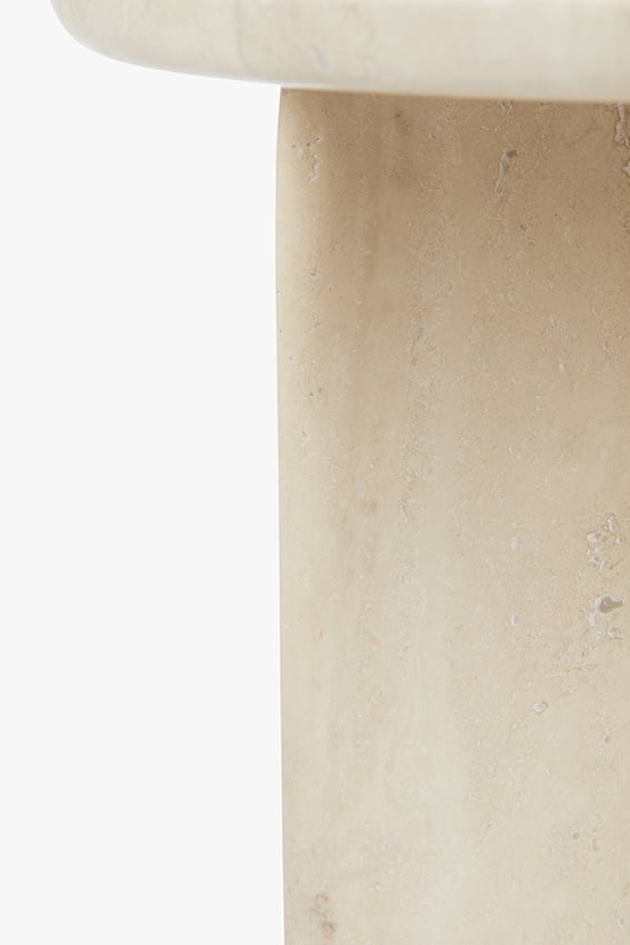 Table d'appoint en marbre de travertin Jade