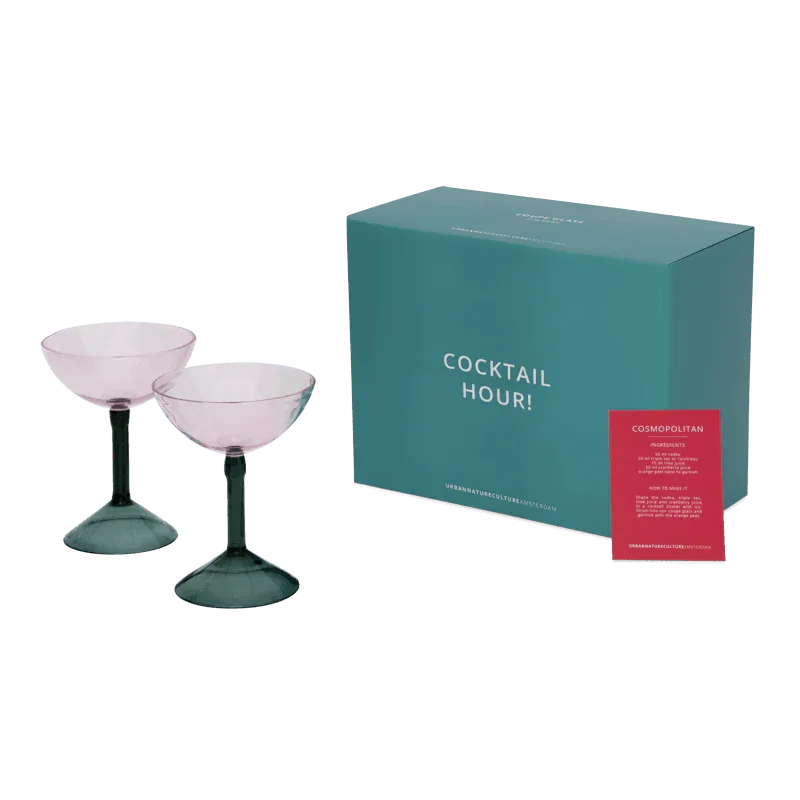 Coupes à cocktail, lot de 2, en coffret cadeau