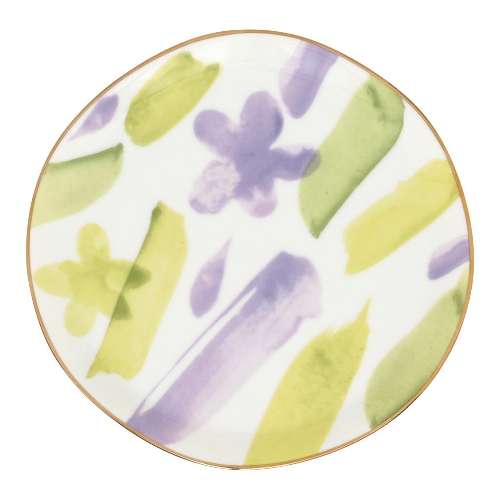 Tasse «Good Morning» cappuccino/thé et assiette Liatris/Kusha, lot de 4, en coffret cadeau