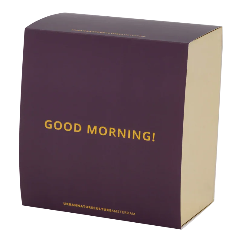 Tasse «Good Morning» cappuccino/thé et assiette Liatris/Kusha, lot de 4, en coffret cadeau