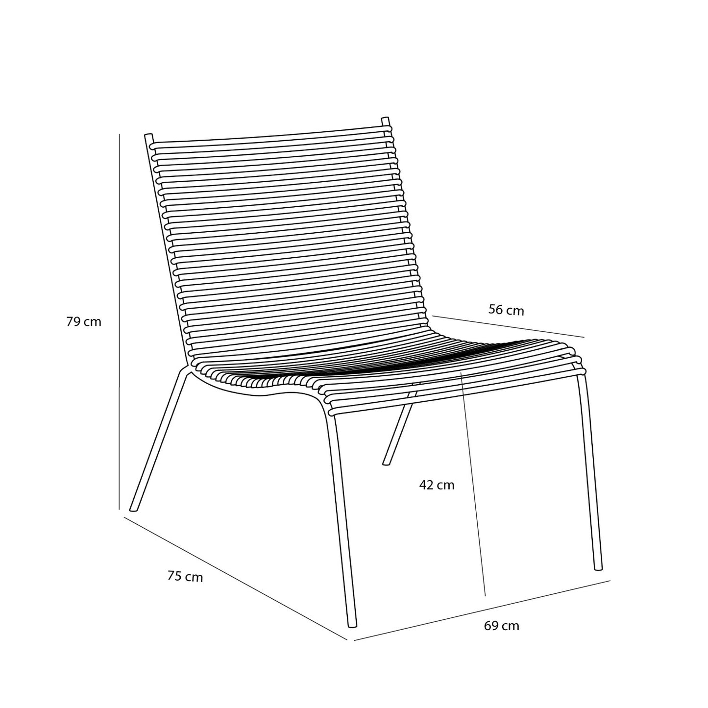 2 x Fauteuils lounge String gris clair