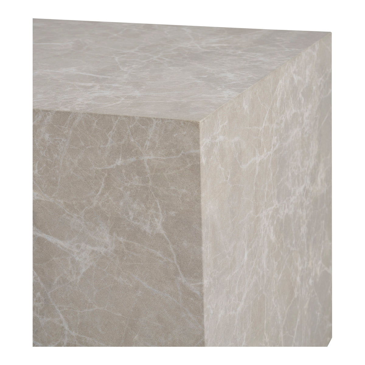 Table basse Prague - Table basse, effet marbre, beige, lot de 2