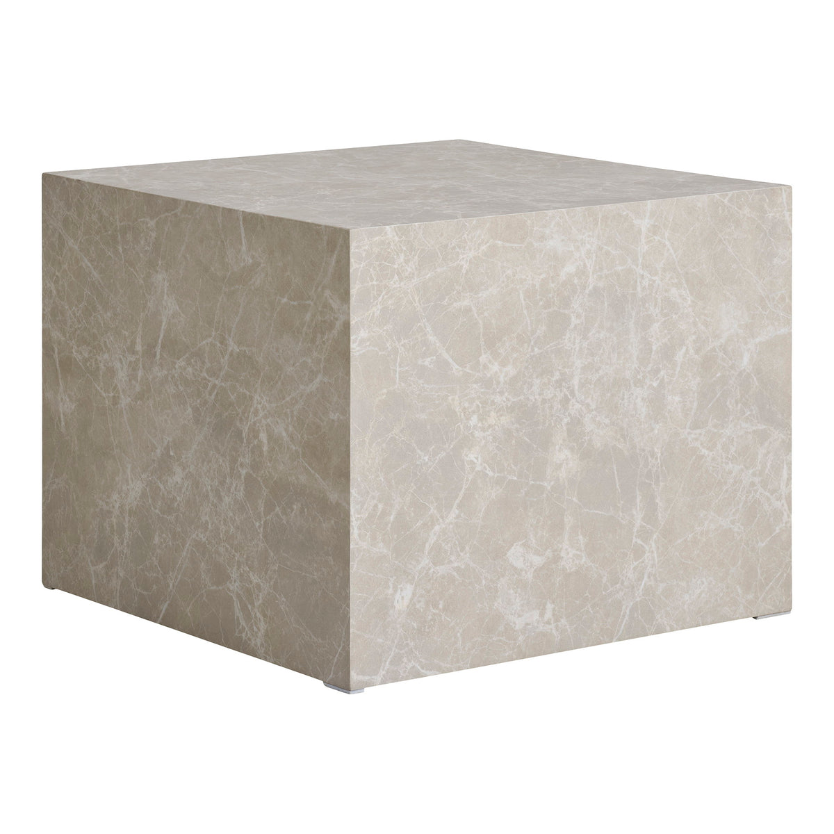 Table basse Prague - Table basse, effet marbre, beige, lot de 2