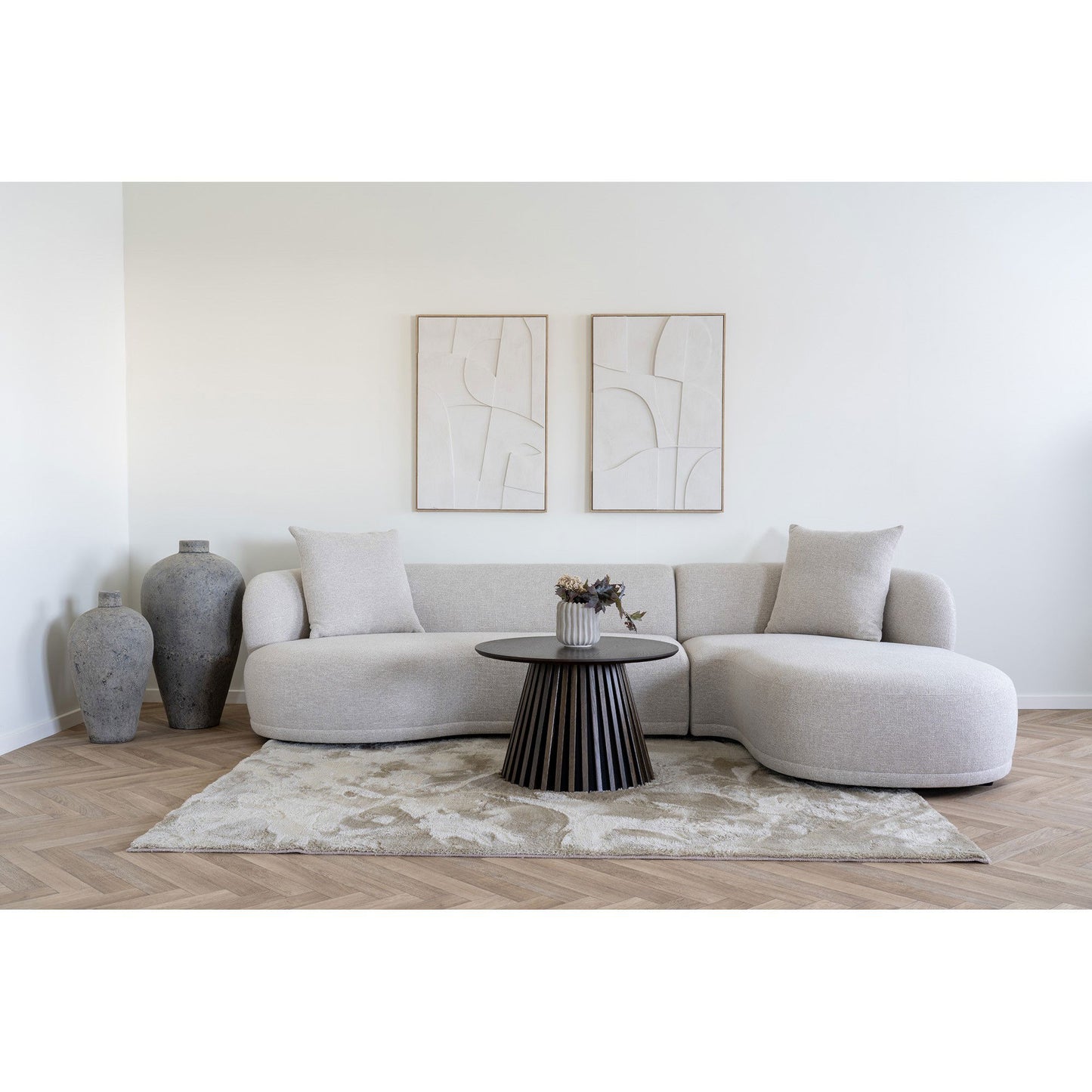 Table basse Osaka - placage en chêne fumé Ø70 x 45 cm