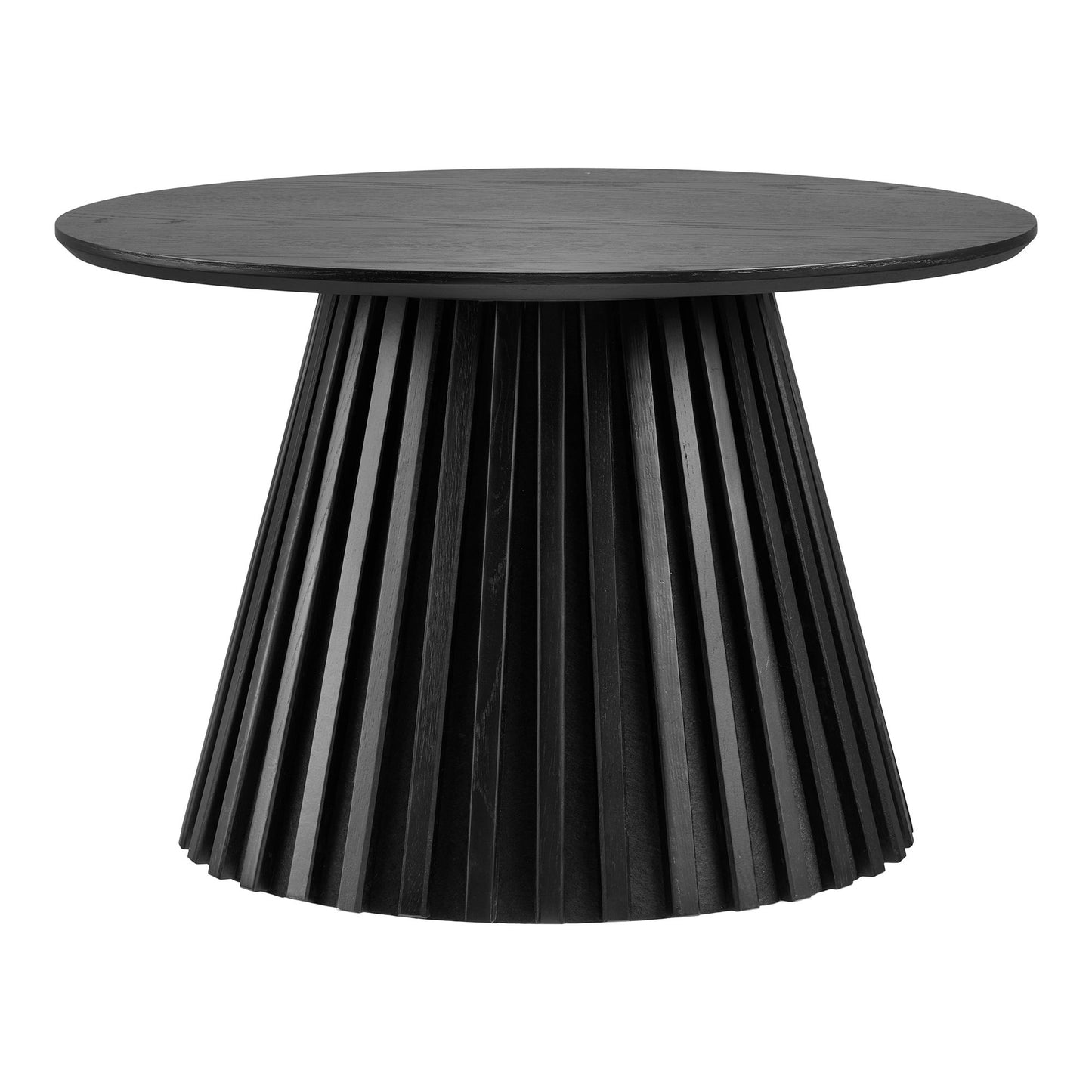 Table basse Osaka - table basse, placage en chêne, noir Ø70 x 45 cm