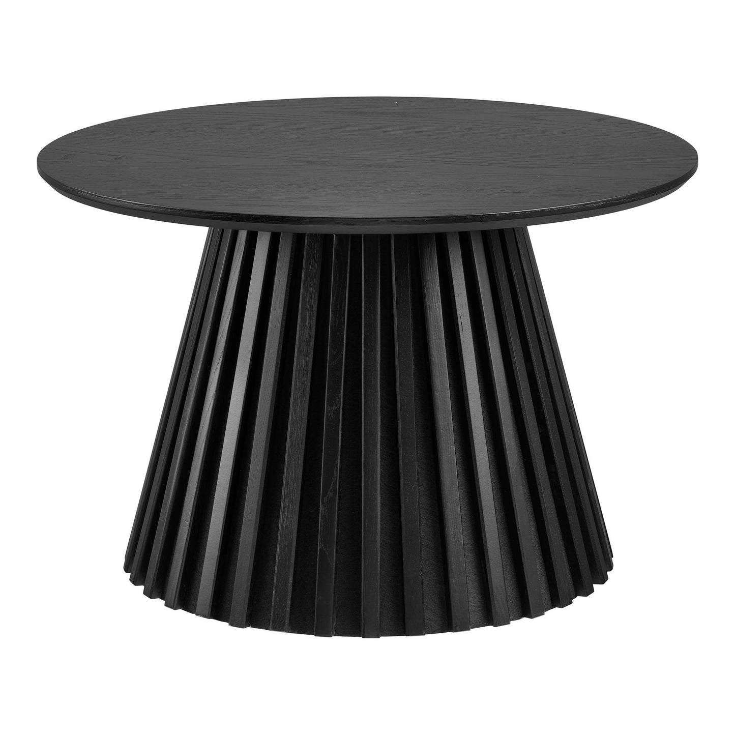 Table basse Osaka - table basse, placage en chêne, noir Ø70 x 45 cm