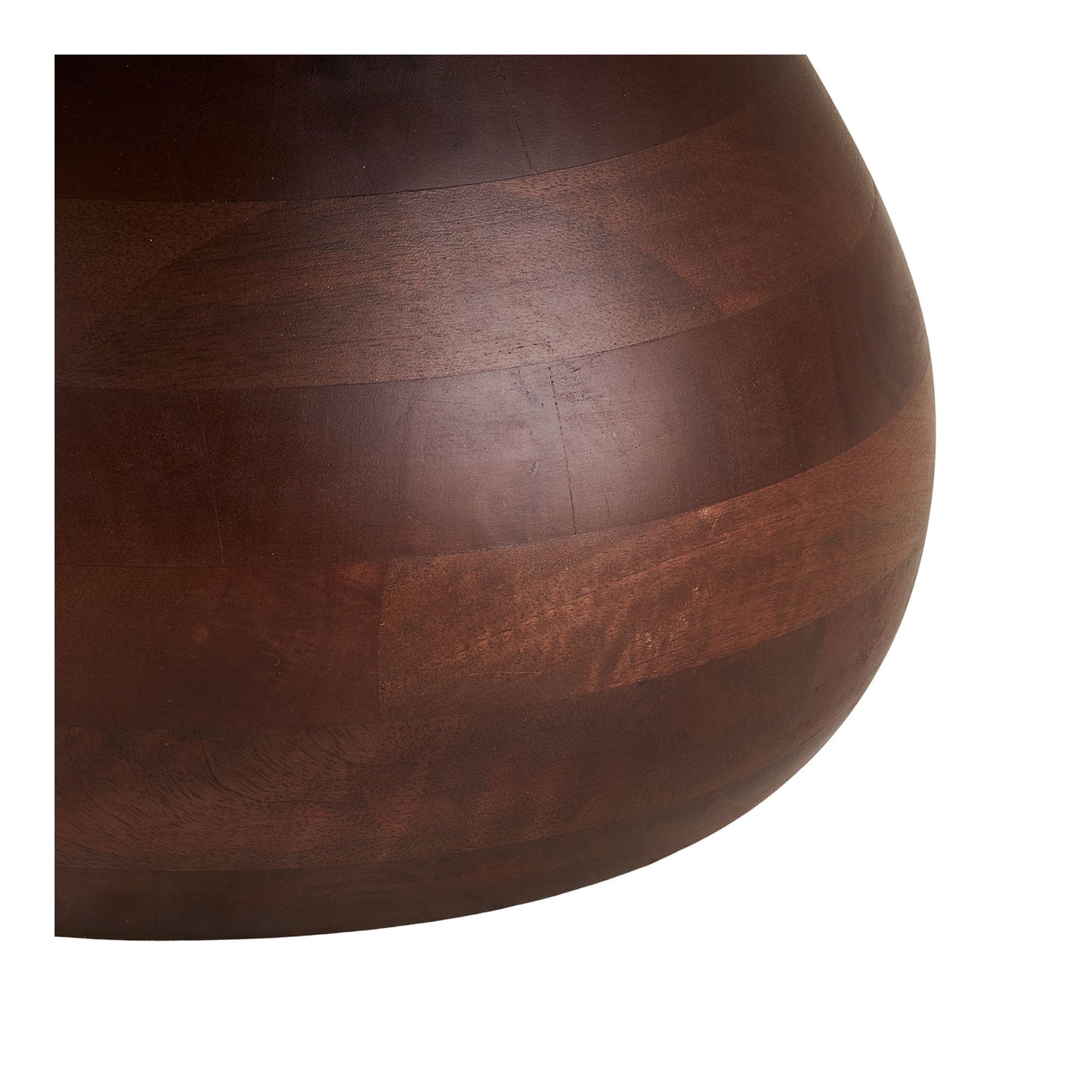 Table basse Heide - bois de manguier/marbre, brun foncé/blanc Ø70 x 35 cm