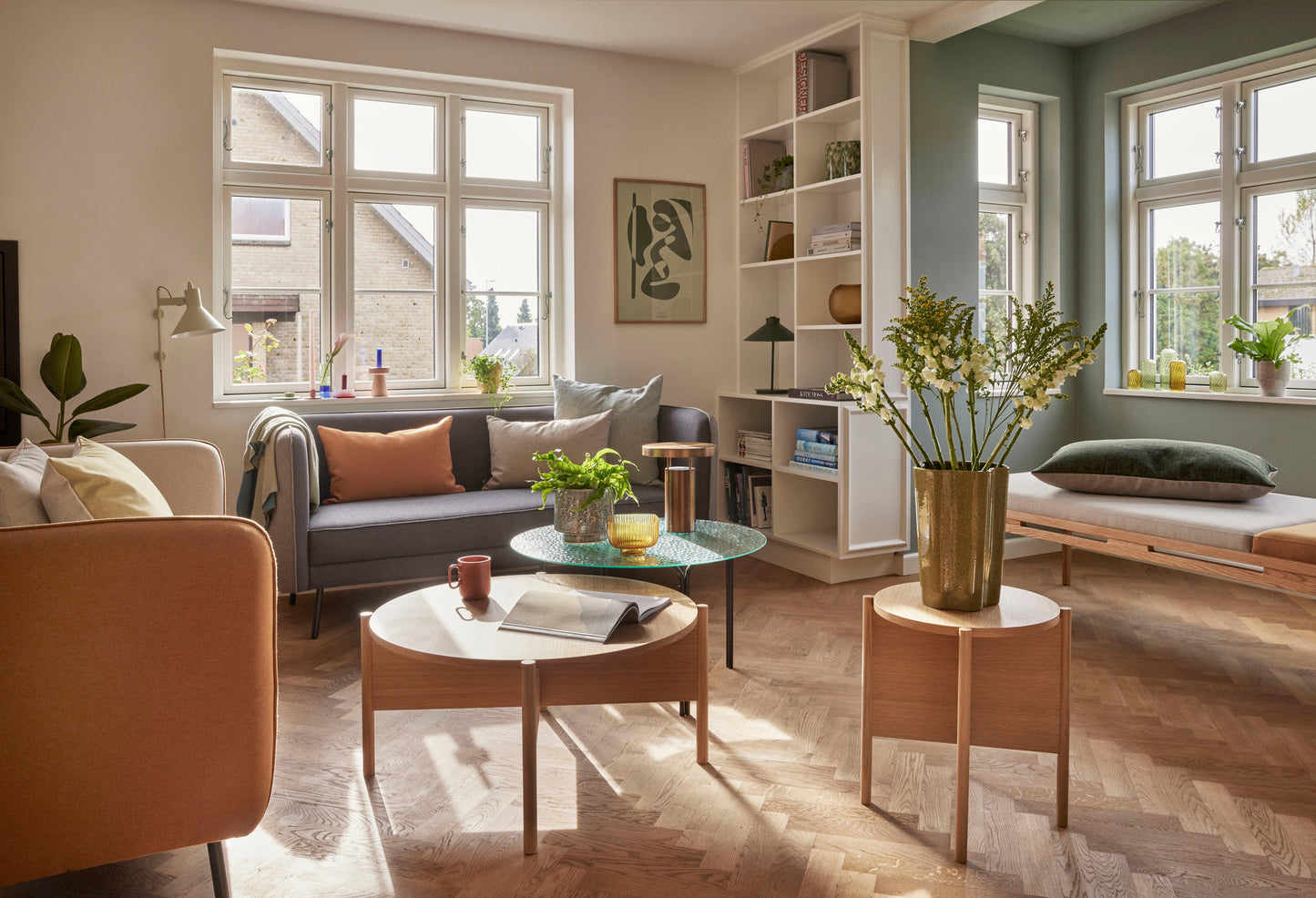 Vases Molécule Ambre (lot de 2)