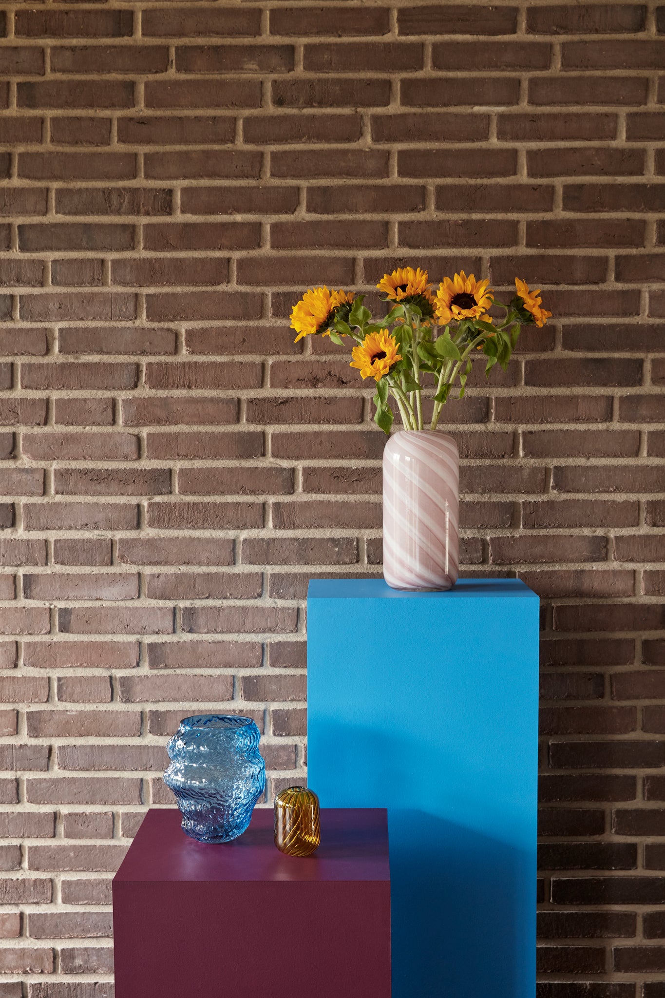 Vases à bonbons roses (lot de 2)