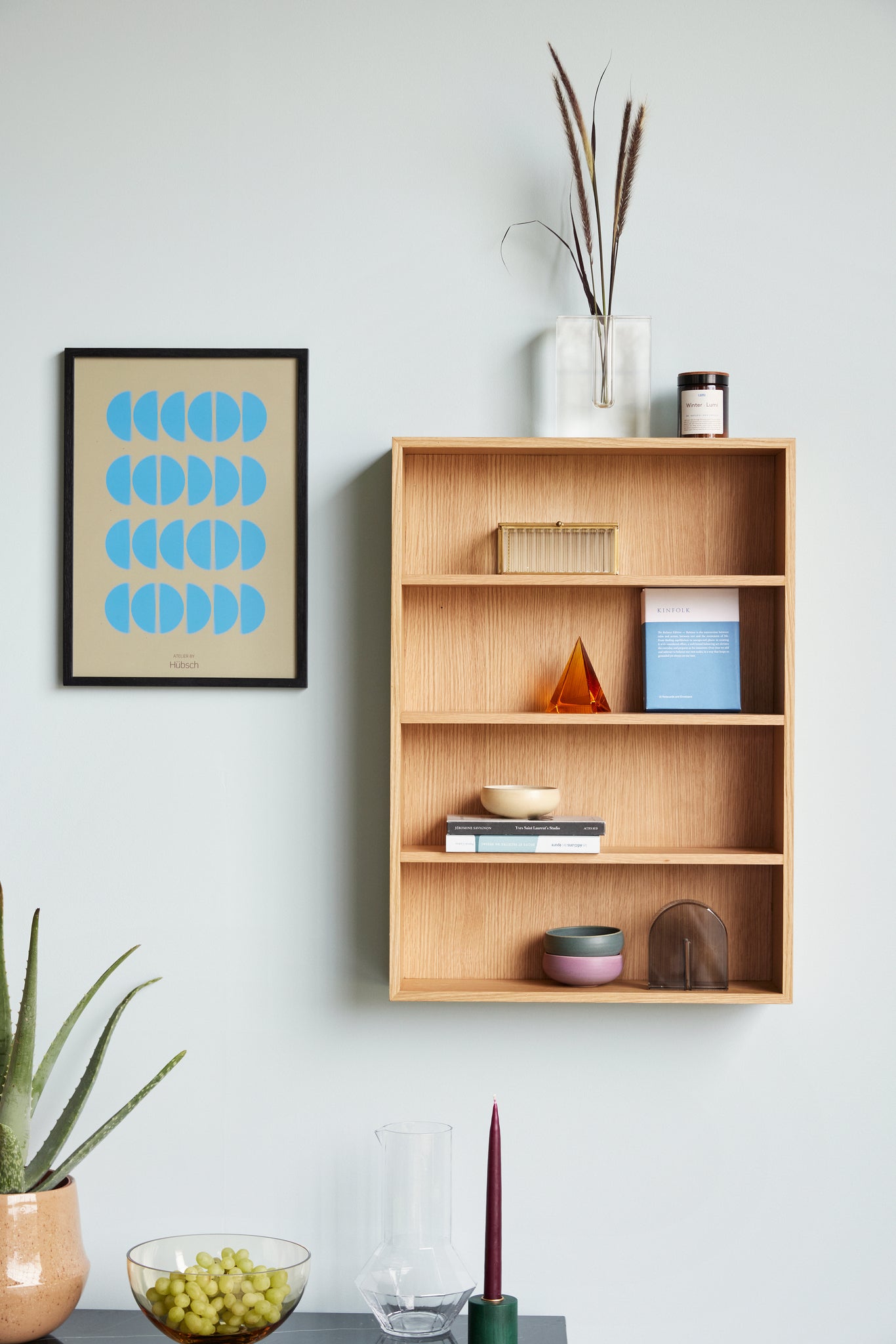 Vase bloc transparent Fait main
