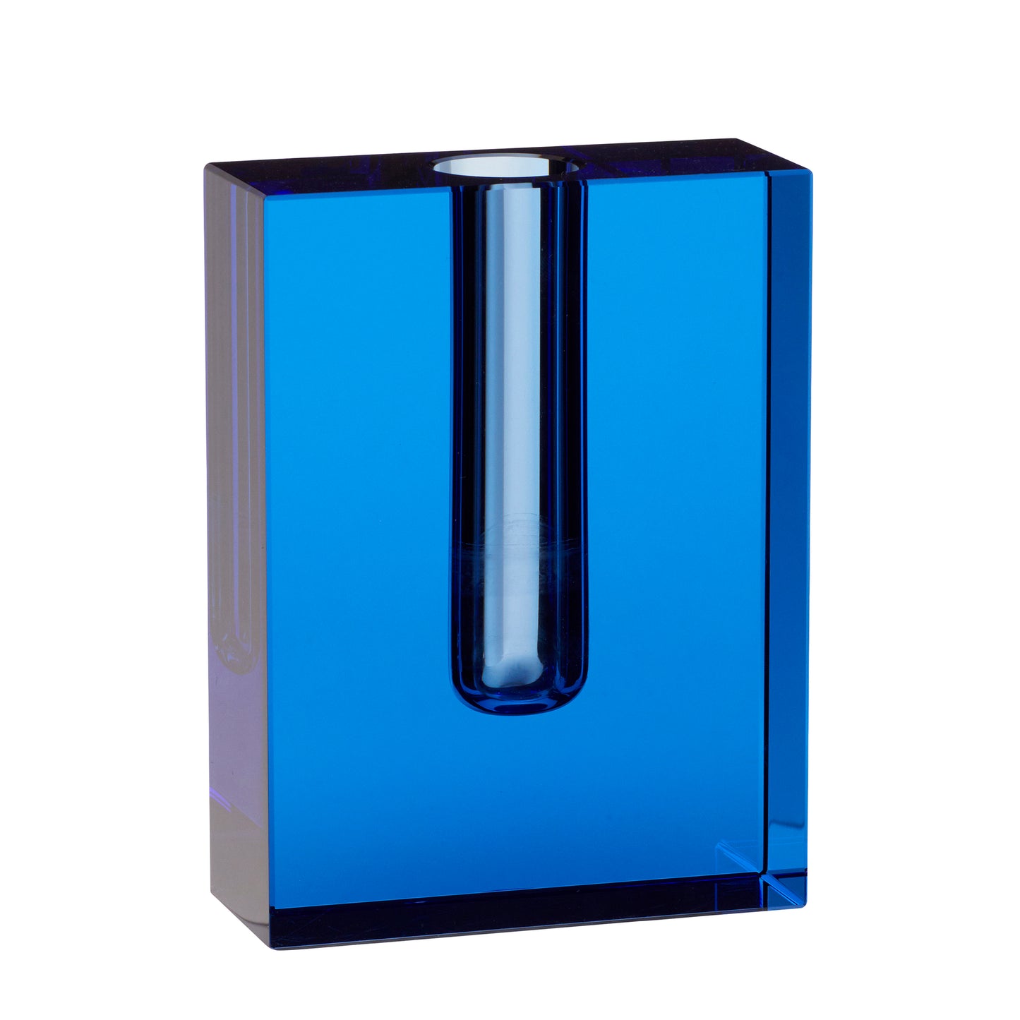 Vase bloc bleu