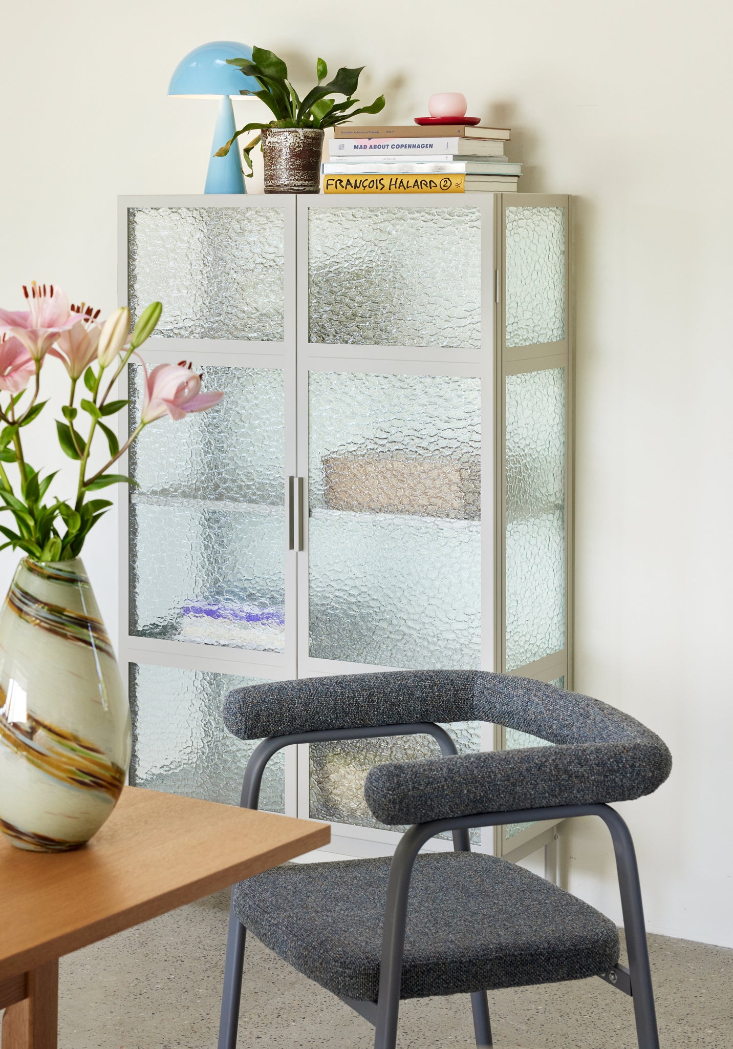 Chaise de salle à manger Ecto grise