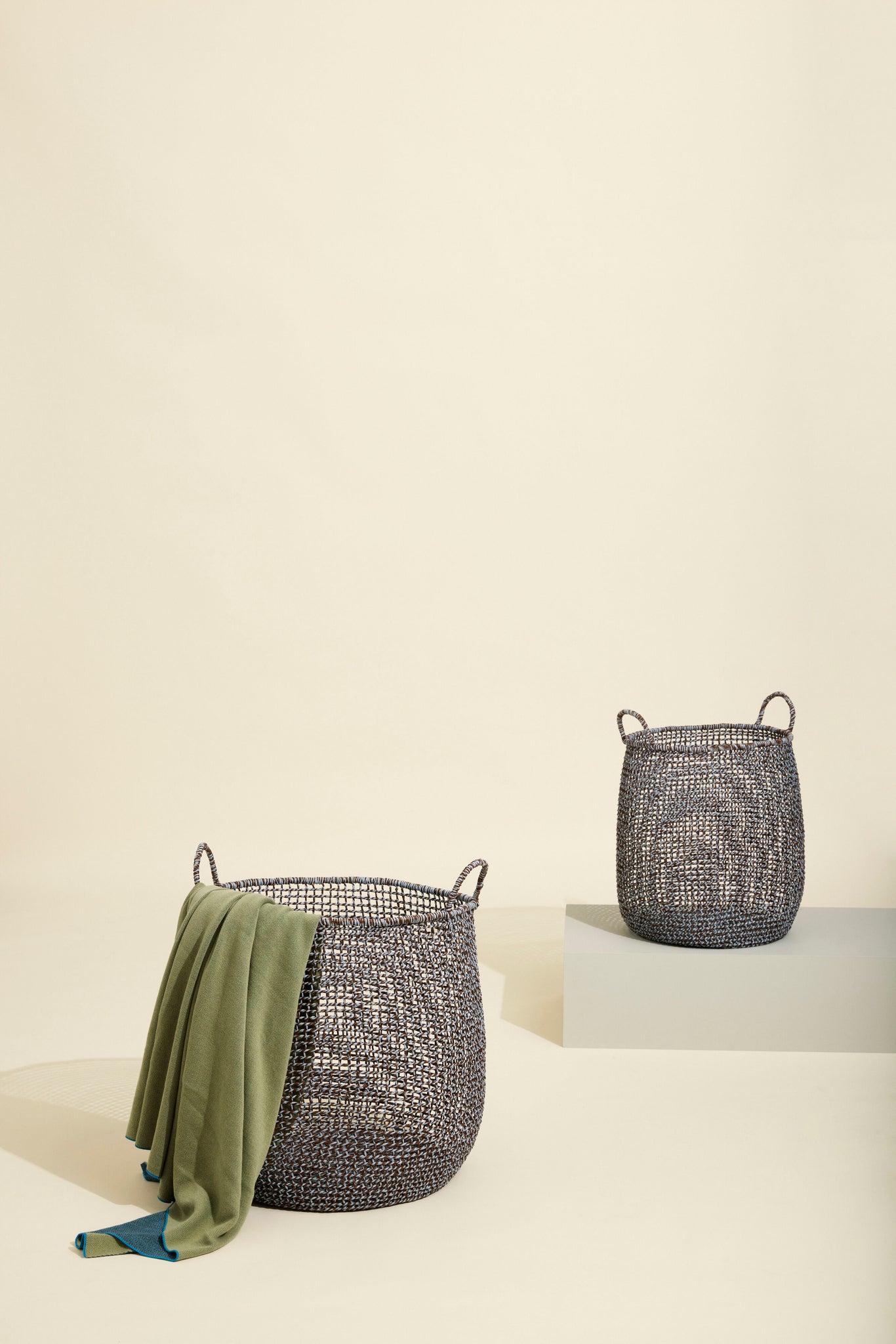 Paniers Mist marron et bleu (lot de 2)