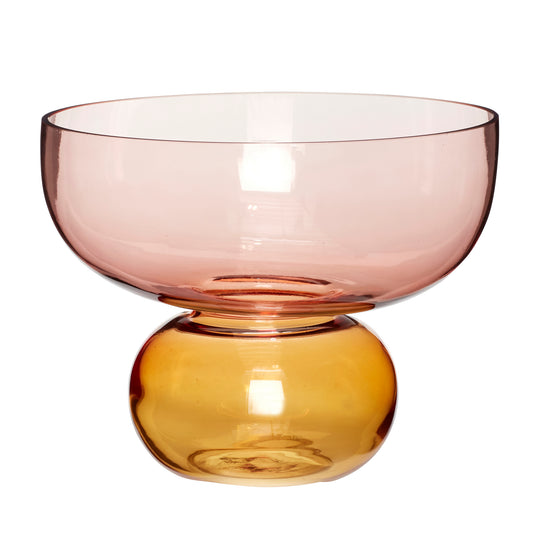 Vase  rose/ambre