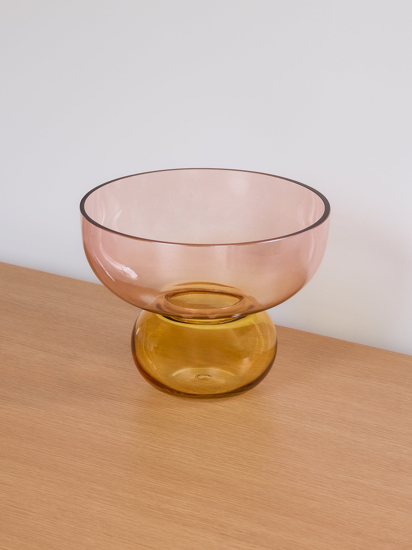 Vase  rose/ambre