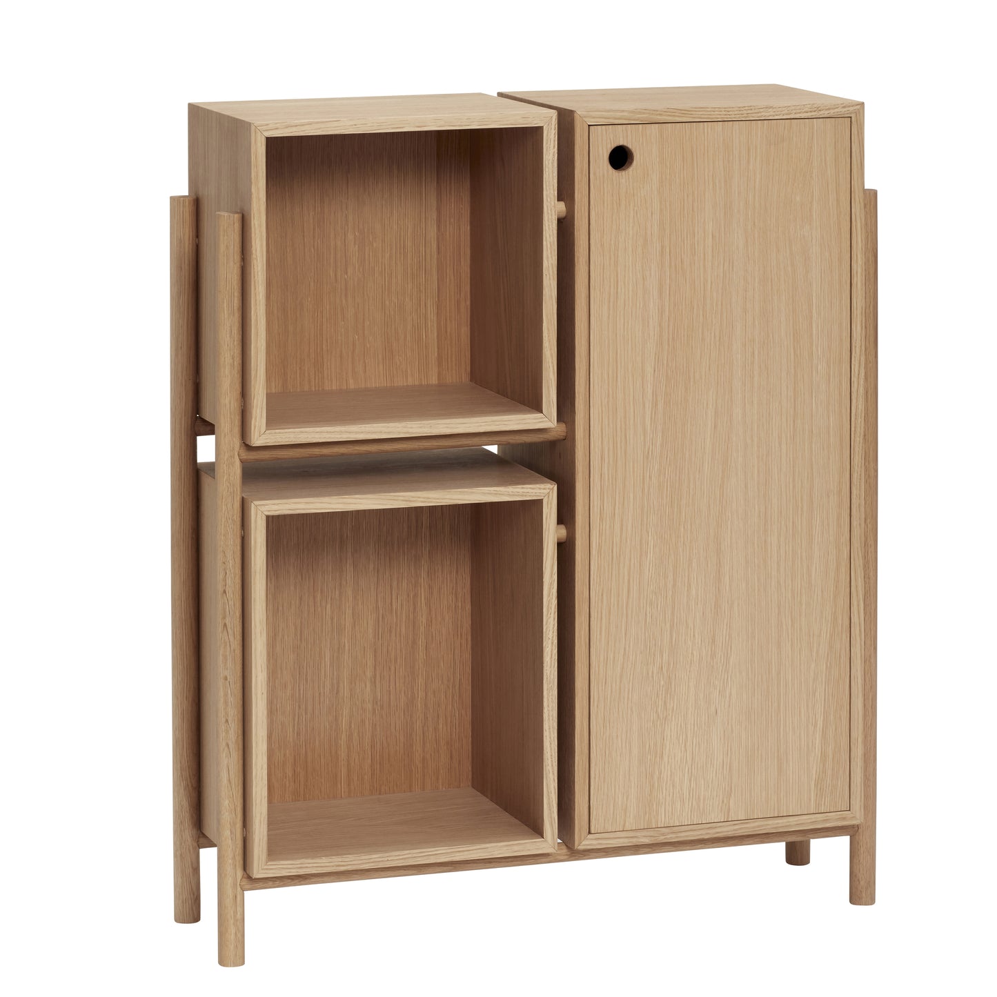 Console cube, finition naturelle