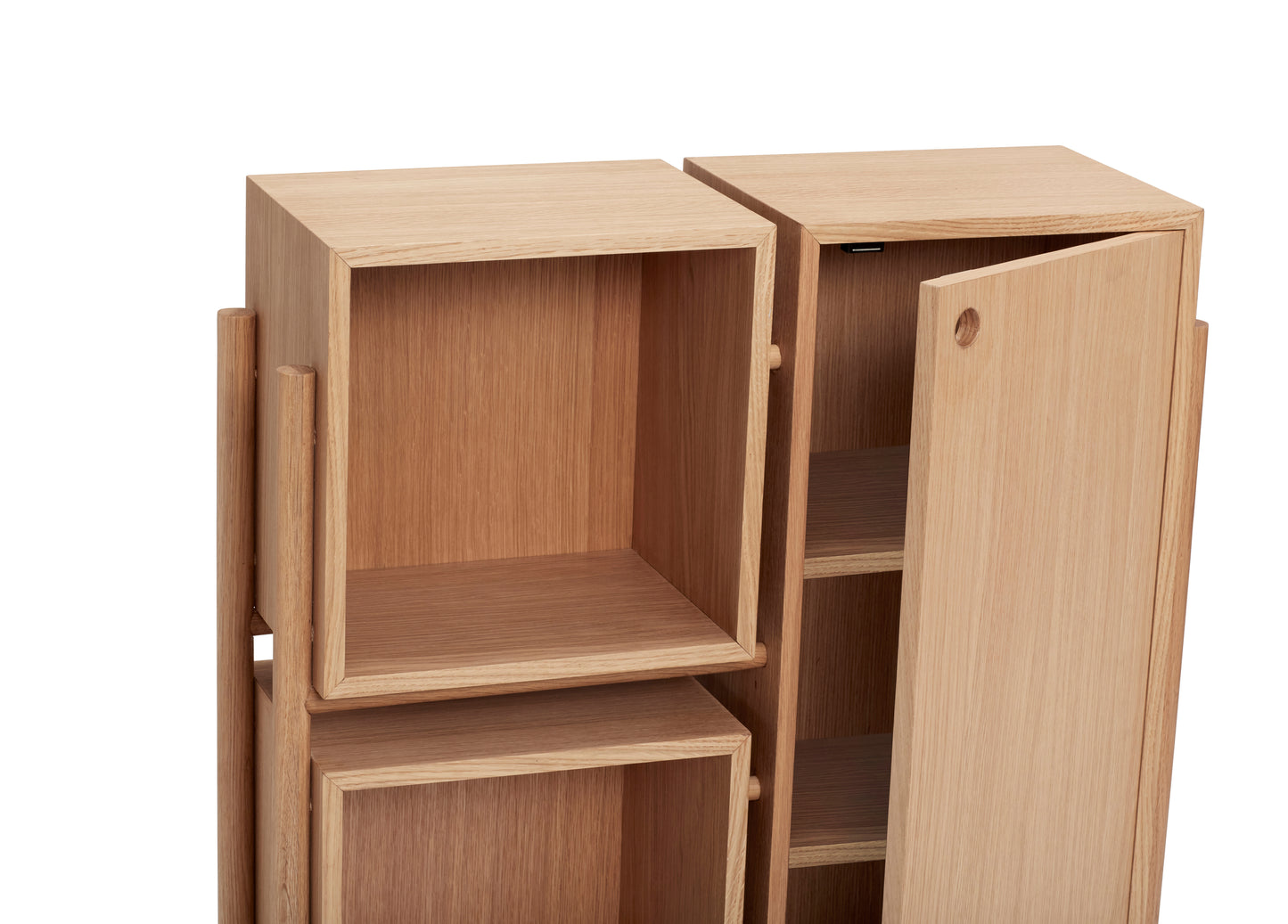 Console cube, finition naturelle