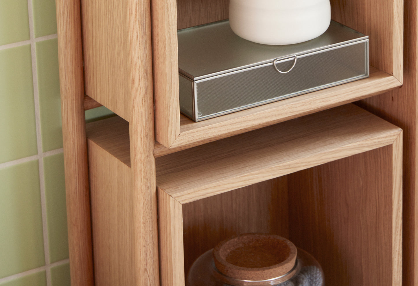 Console cube, finition naturelle