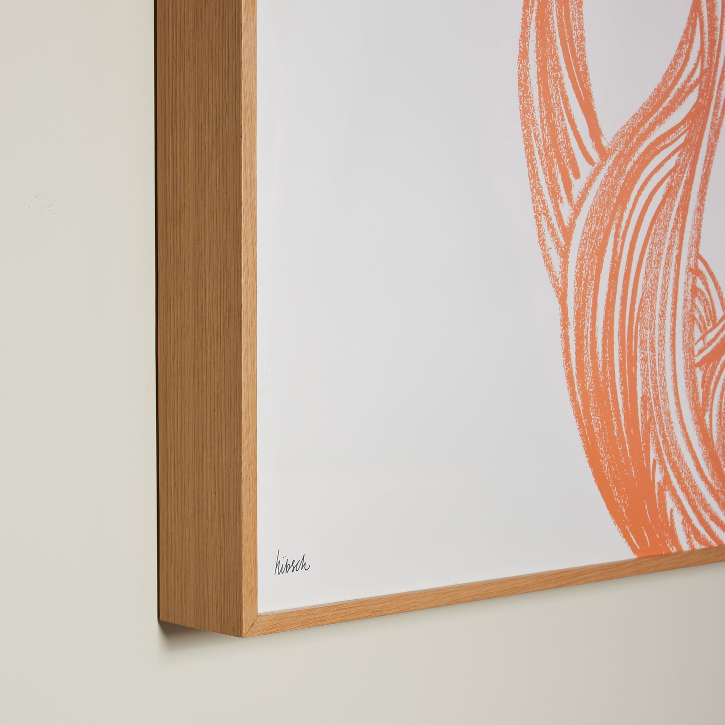 Cadre Hello 80x80 naturel