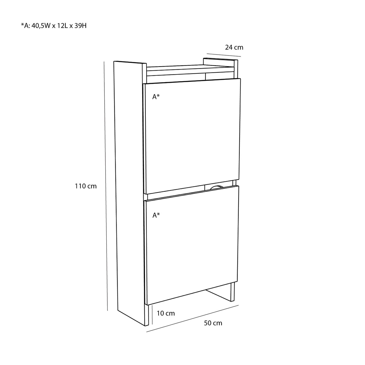 Meuble à chaussures Forma Naturel Fait main