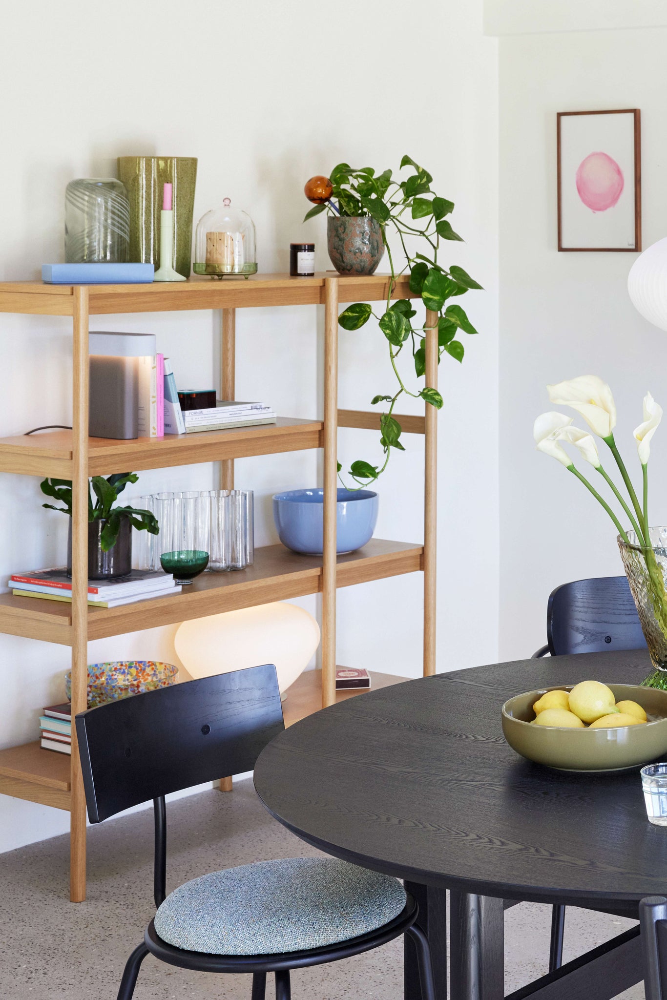 Meuble à étagères Seize, finition naturelle