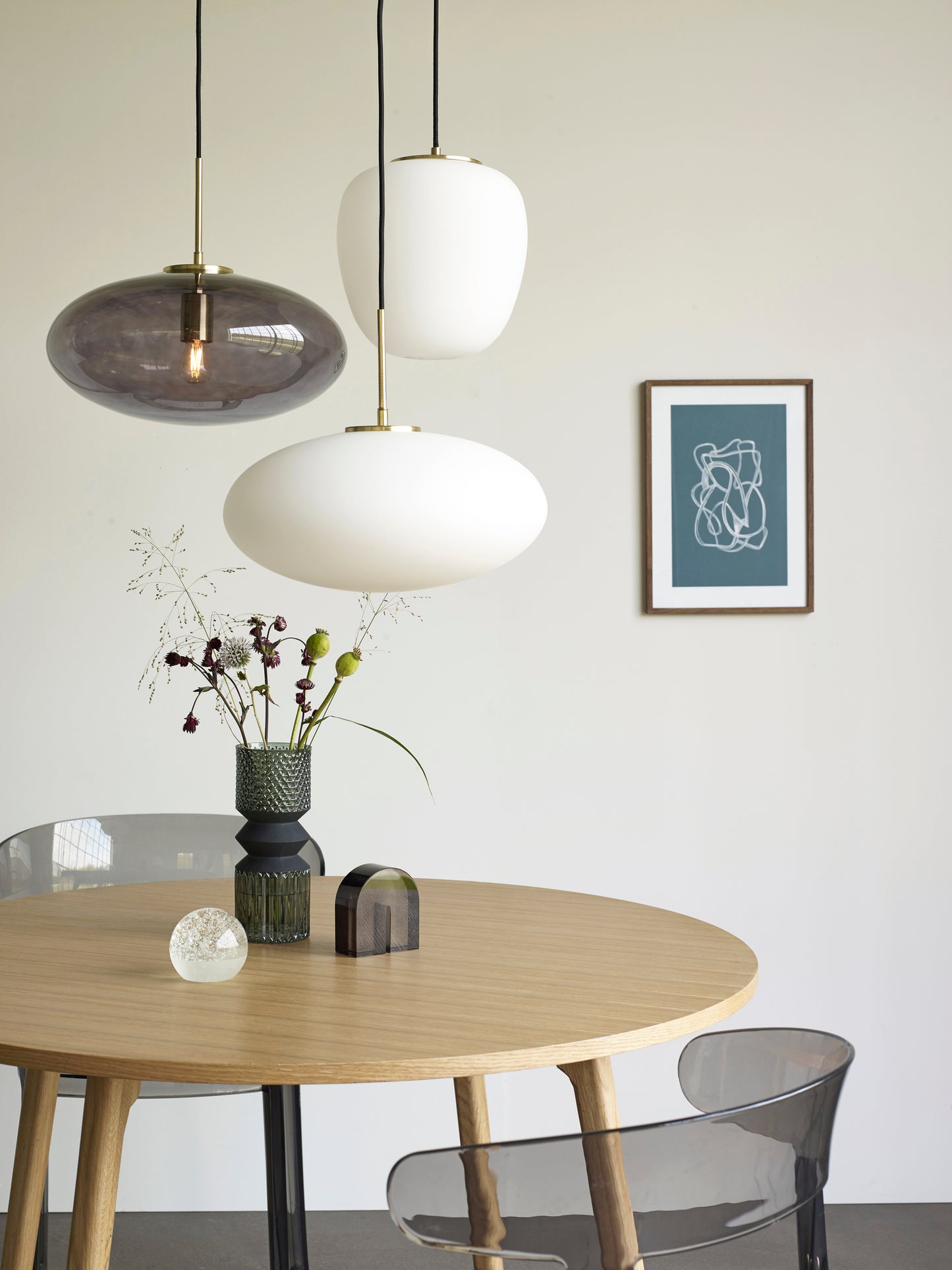 Suspension Muse Ellipse Blanche