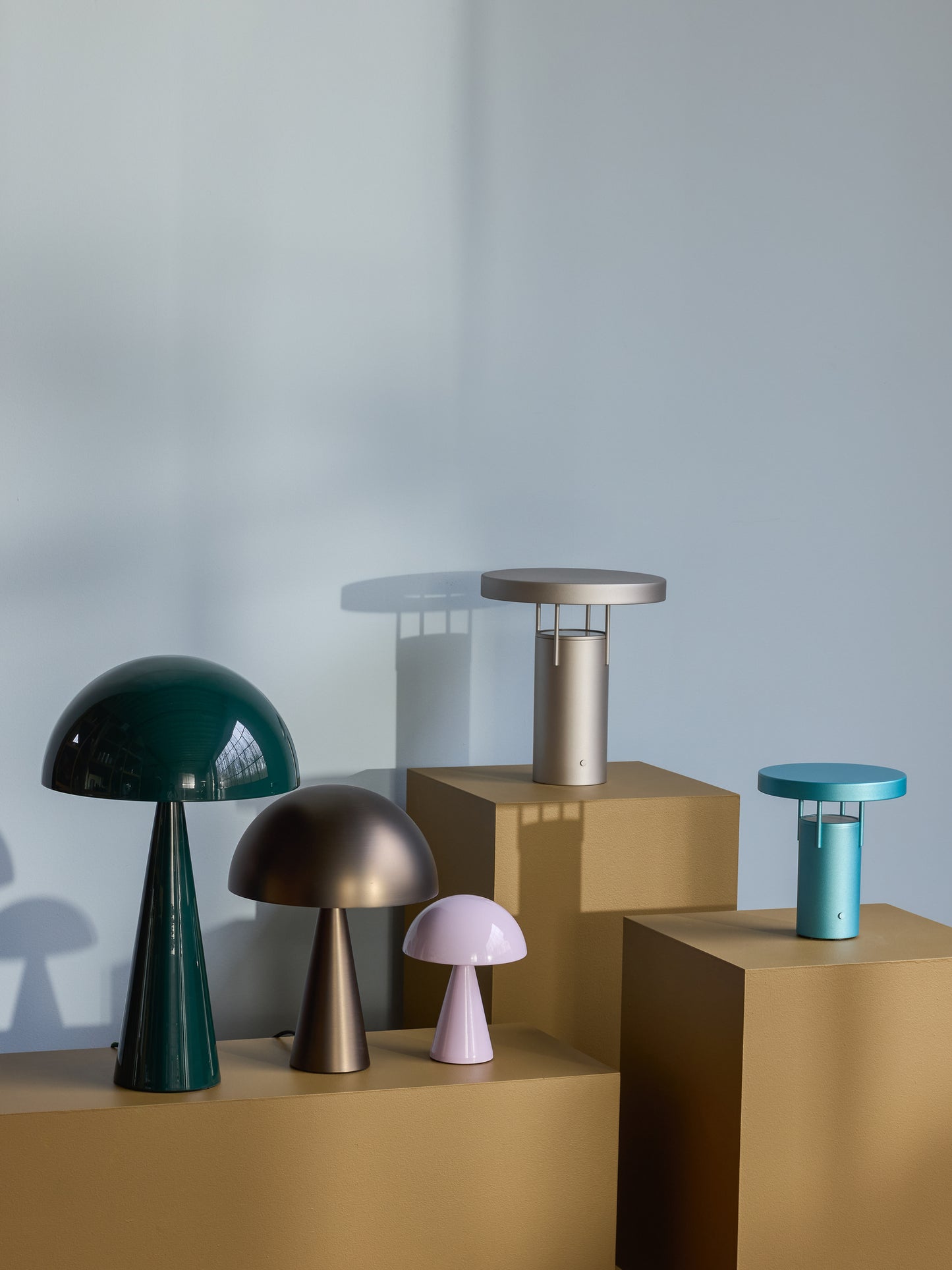 Lampe de table Mush haute vert foncé