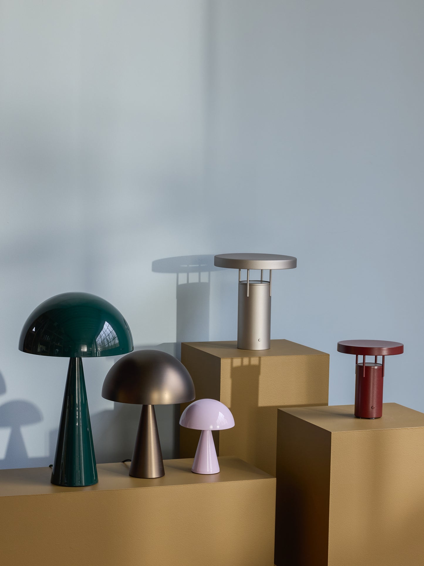 Lampe de table Mush haute vert foncé